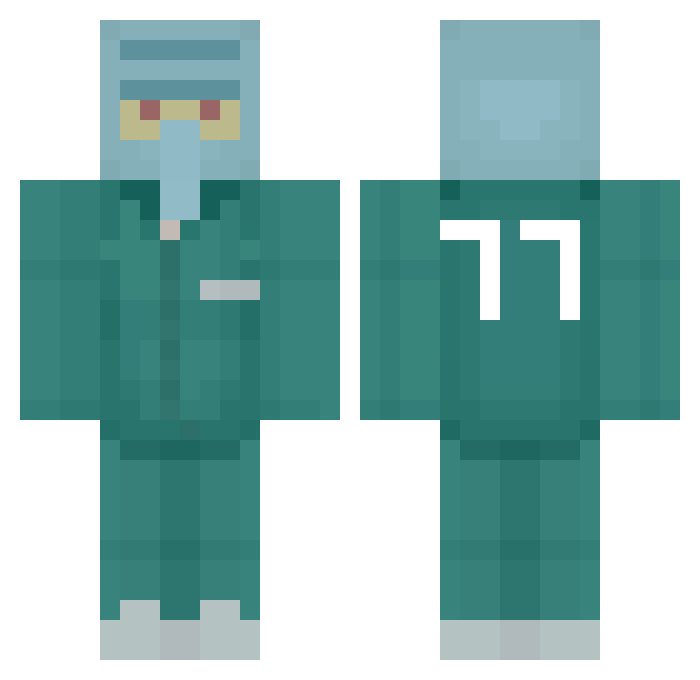 CRSandwich17 Minecraft skin, front and back view
