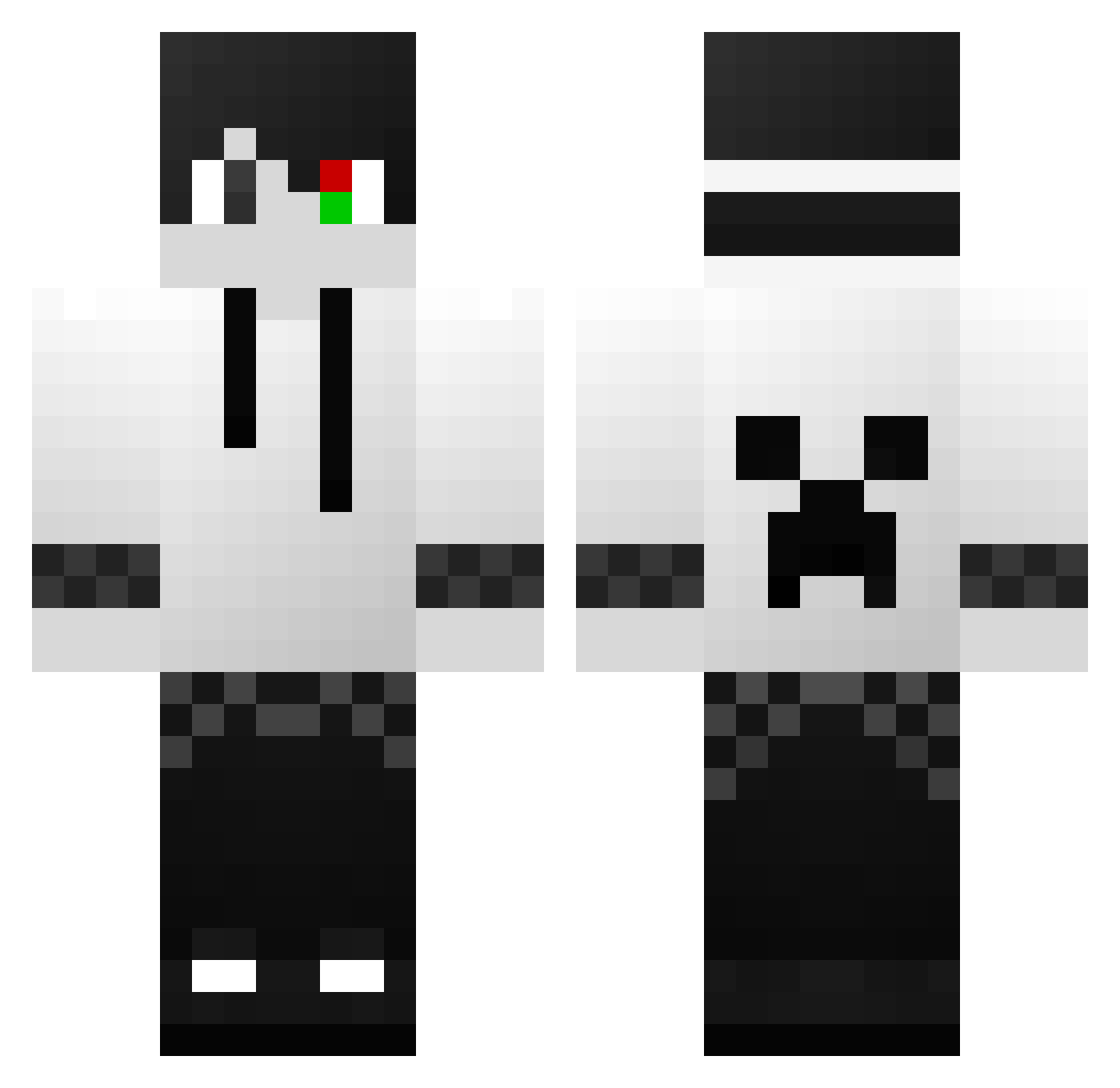 xAlexx_ Minecraft skin, front and back view