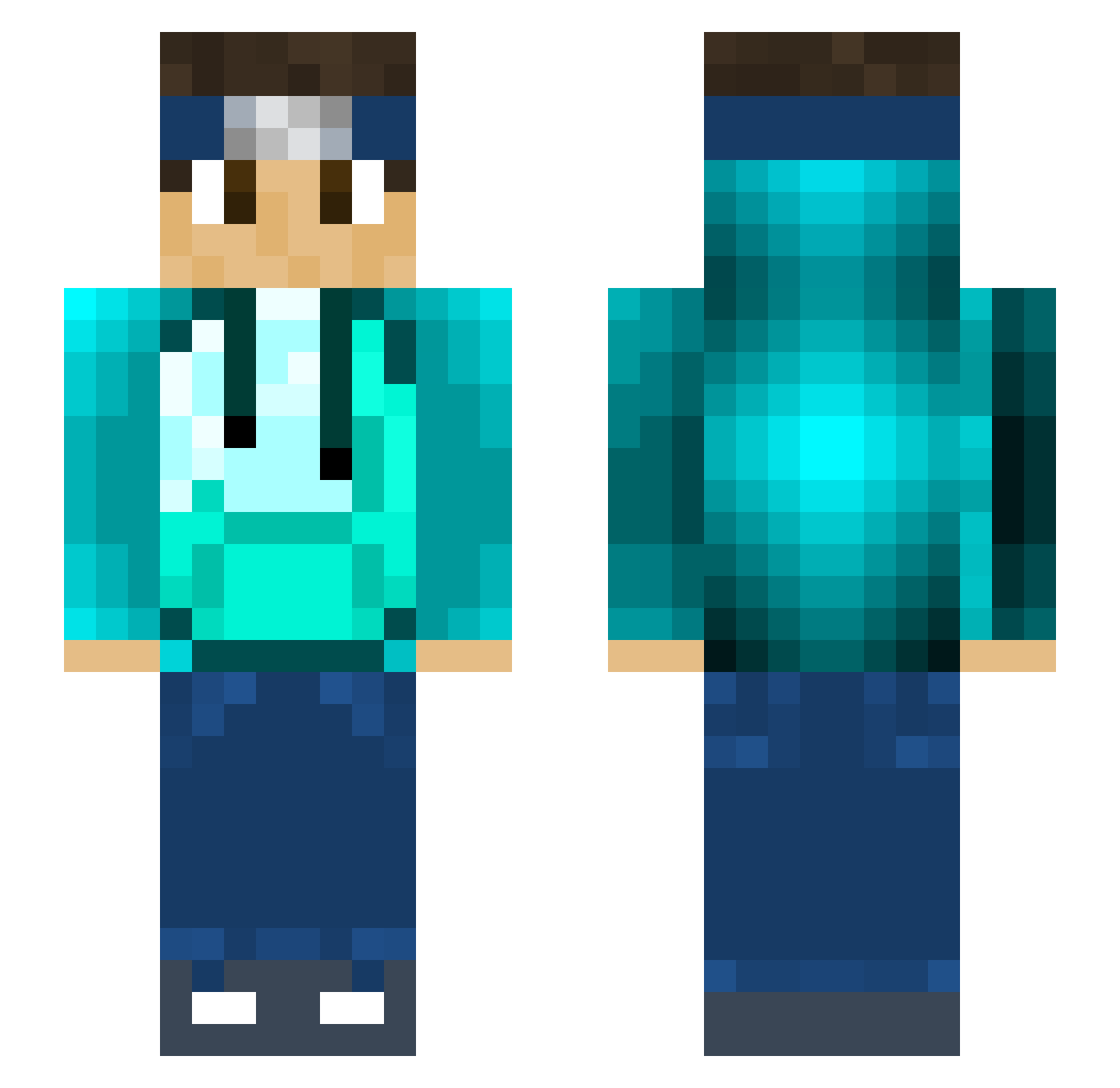 Robo_Spartan_ Minecraft skin, front and back view