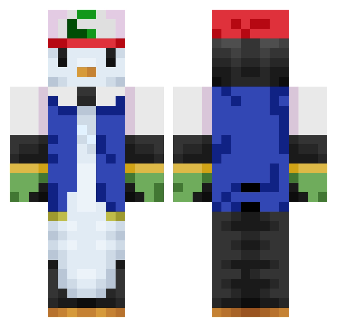 SonOfBatman01 Minecraft skin, front and back view