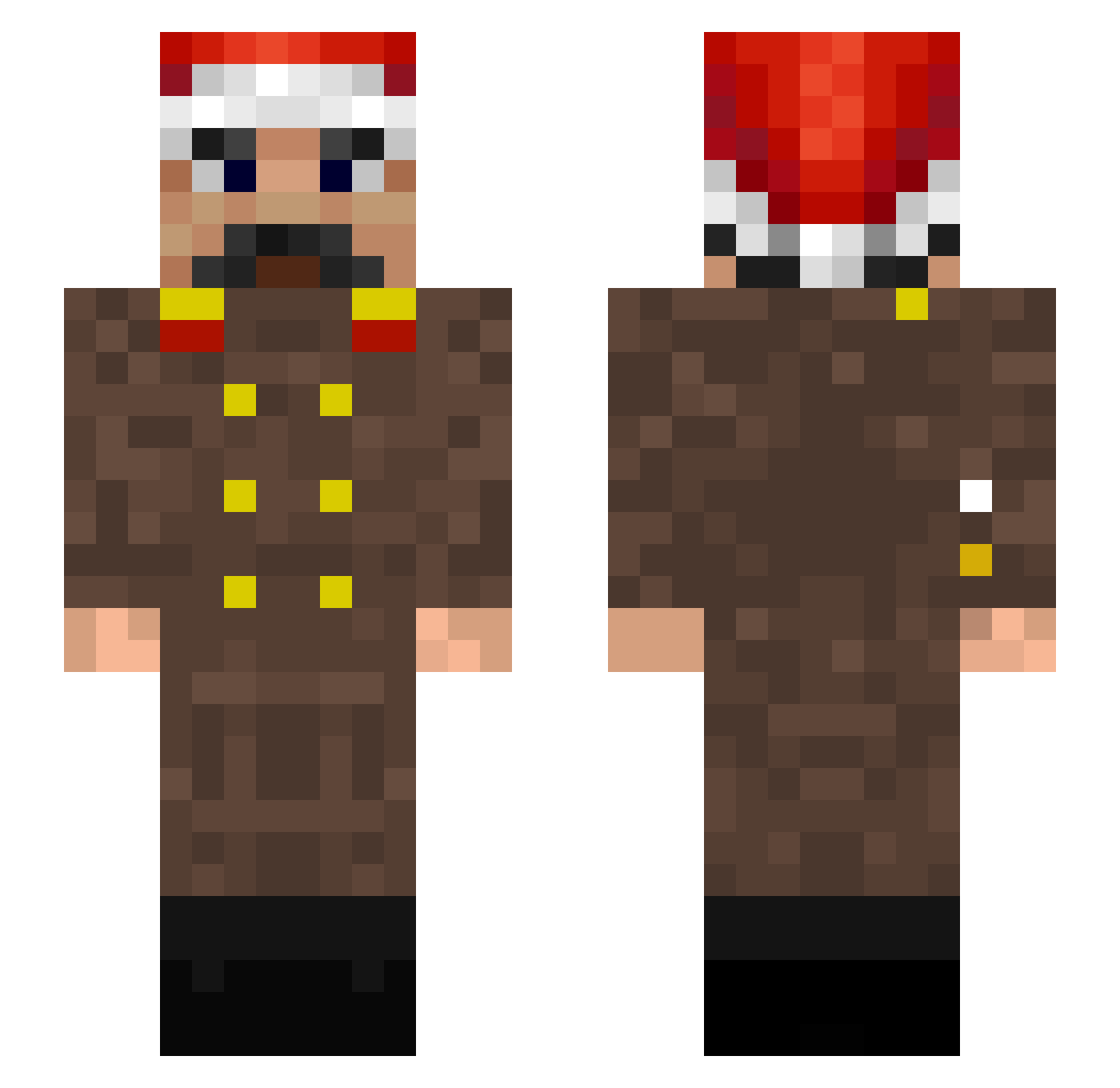 szkutnik00 Minecraft skin, front and back view