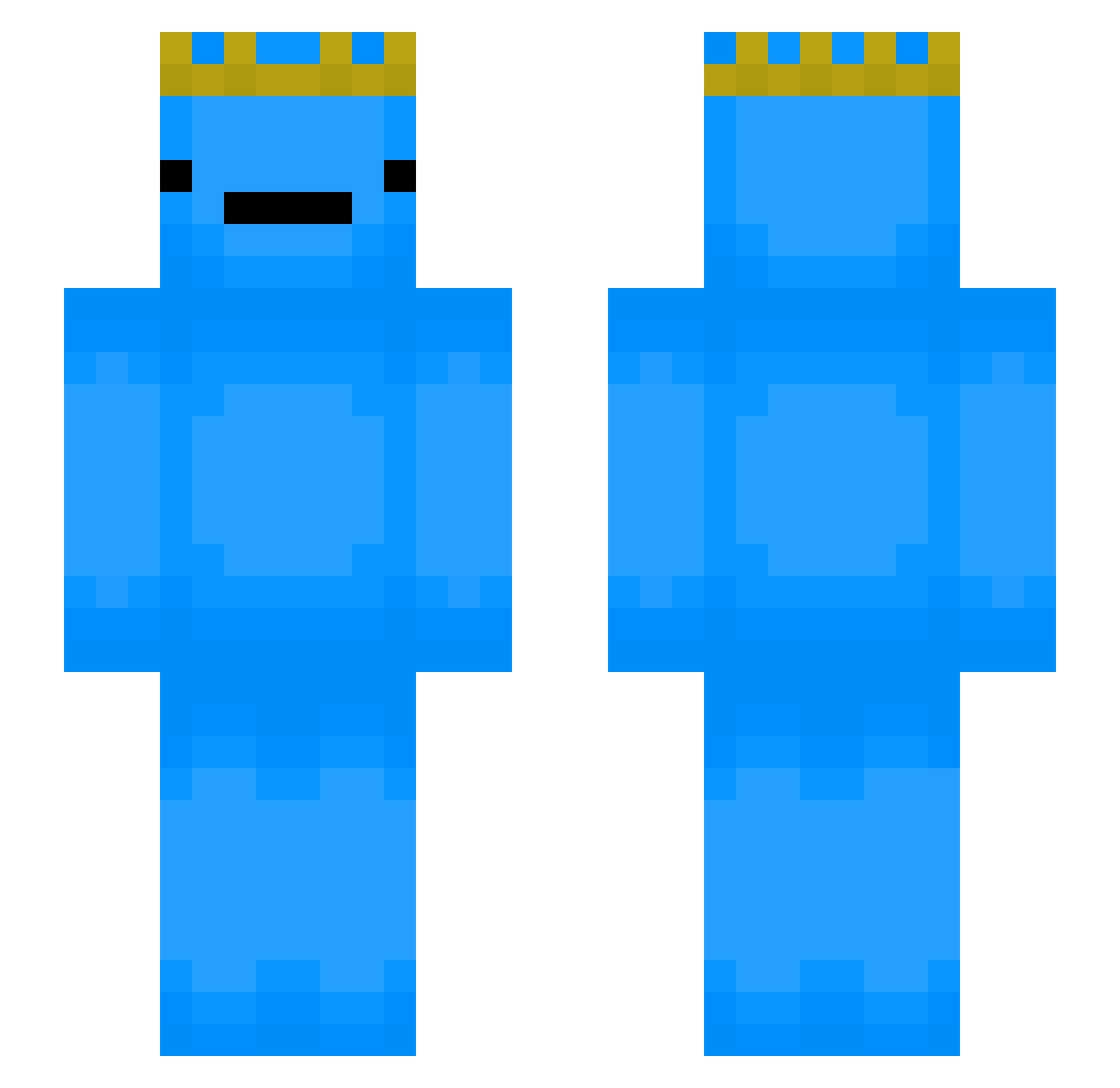 BorjanekYT Minecraft skin, front and back view