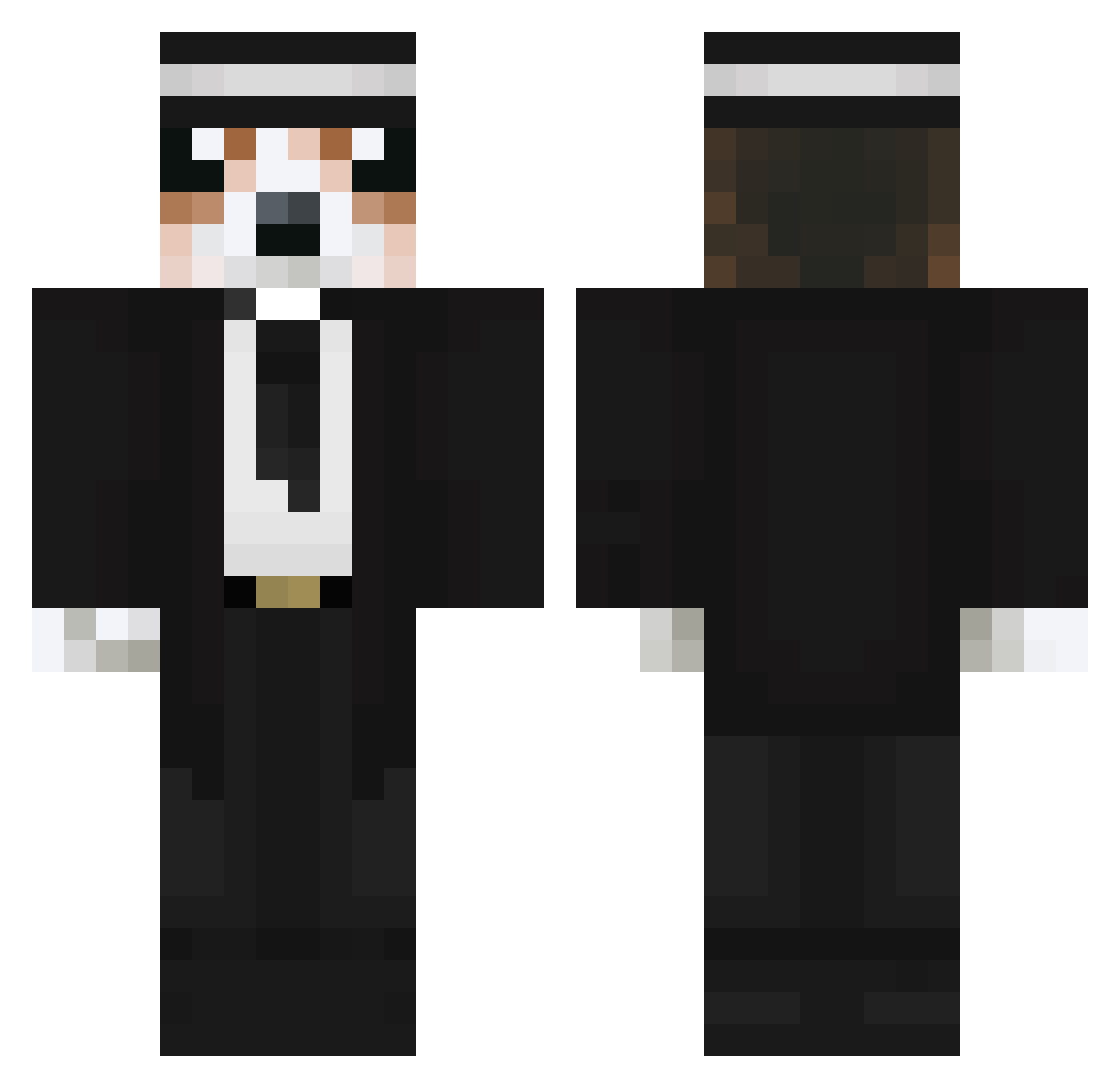 CanineCarnival Minecraft skin, front and back view