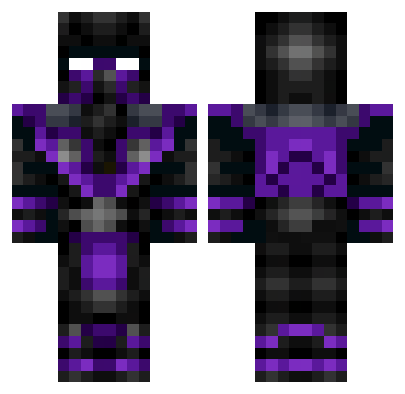 SX_legend Minecraft skin, front and back view