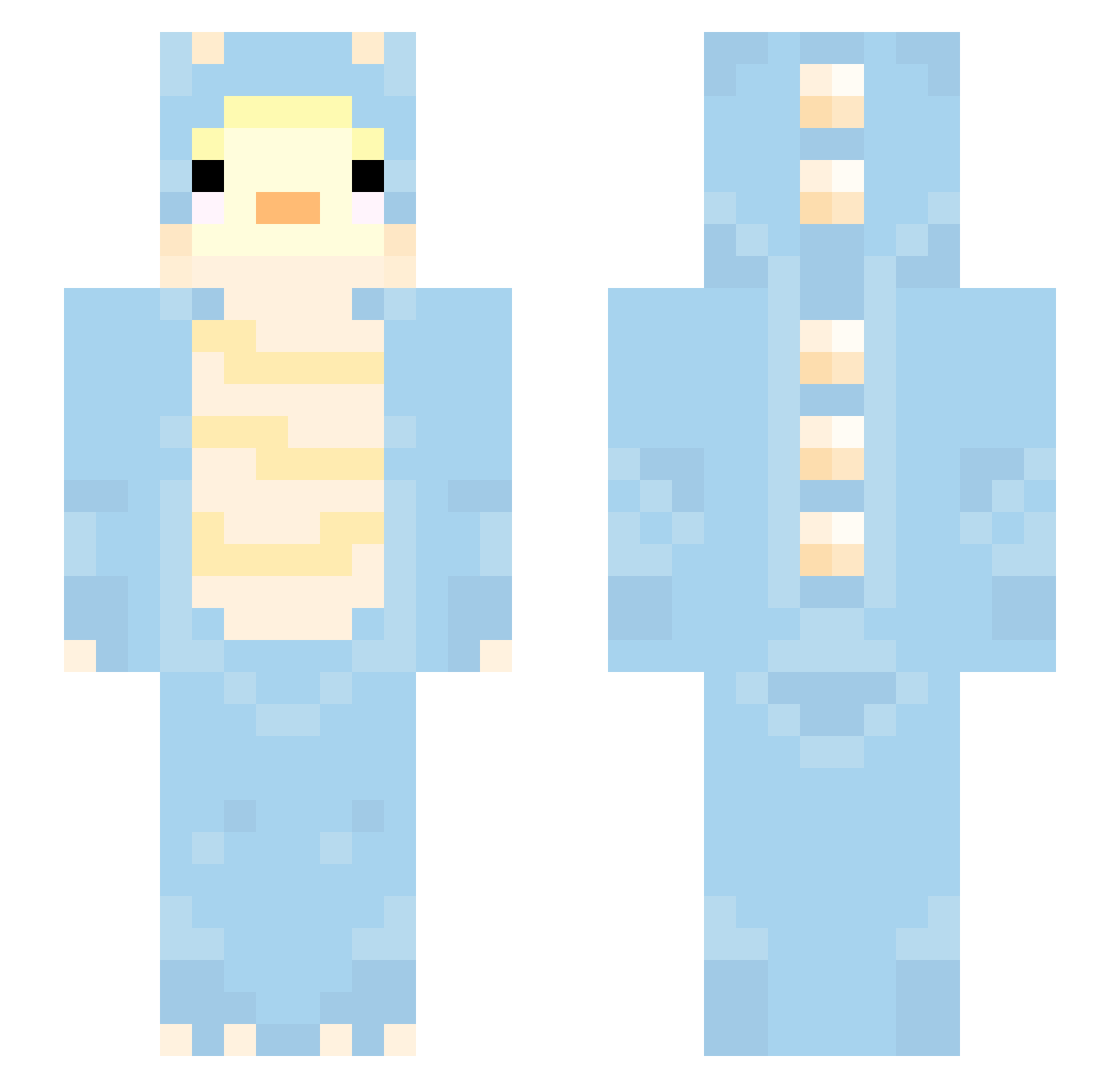 Navi7468 Minecraft skin, front and back view