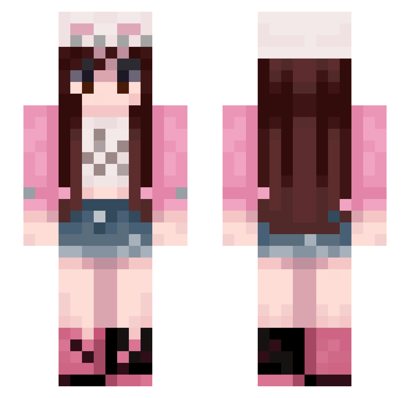 T_NeVl1NV_M Minecraft skin, front and back view