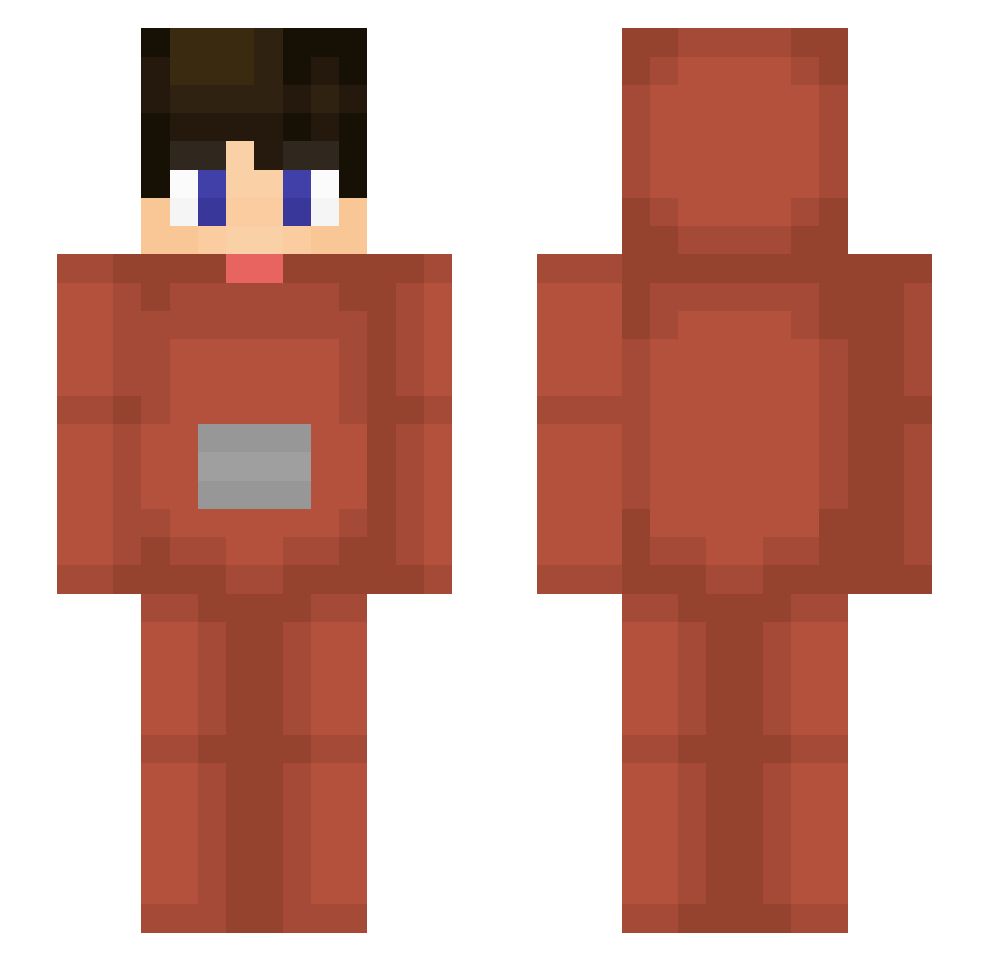 Rapiner Minecraft skin, front and back view