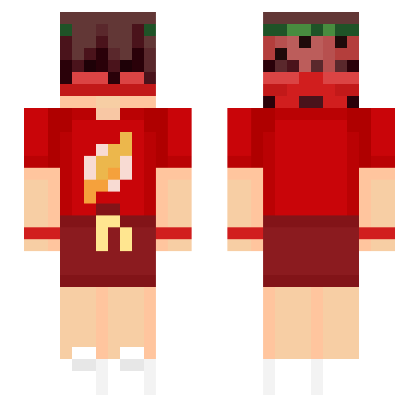 Bank4iSpammer Minecraft skin, front and back view