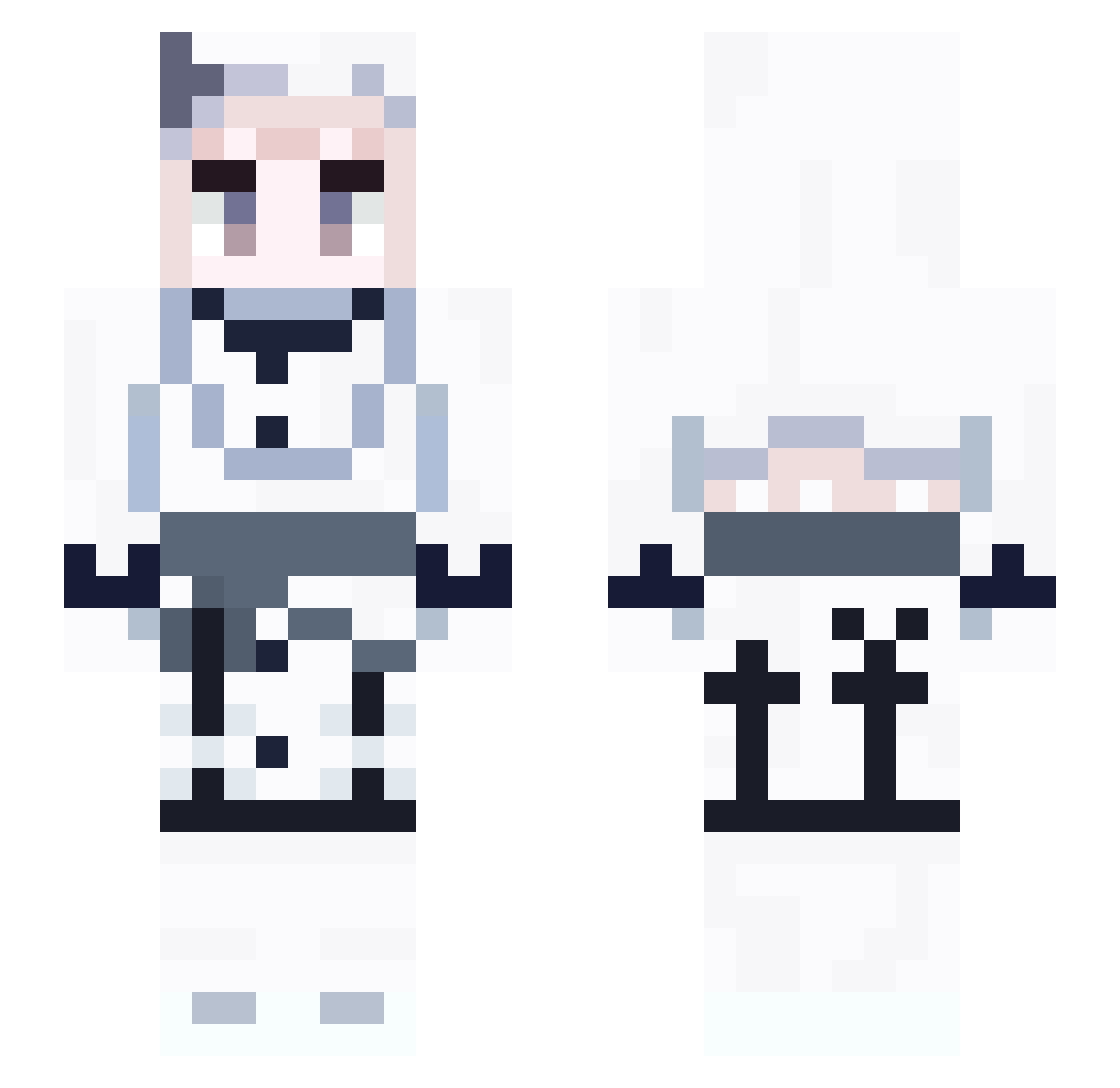 Pacpx Minecraft skin, front and back view