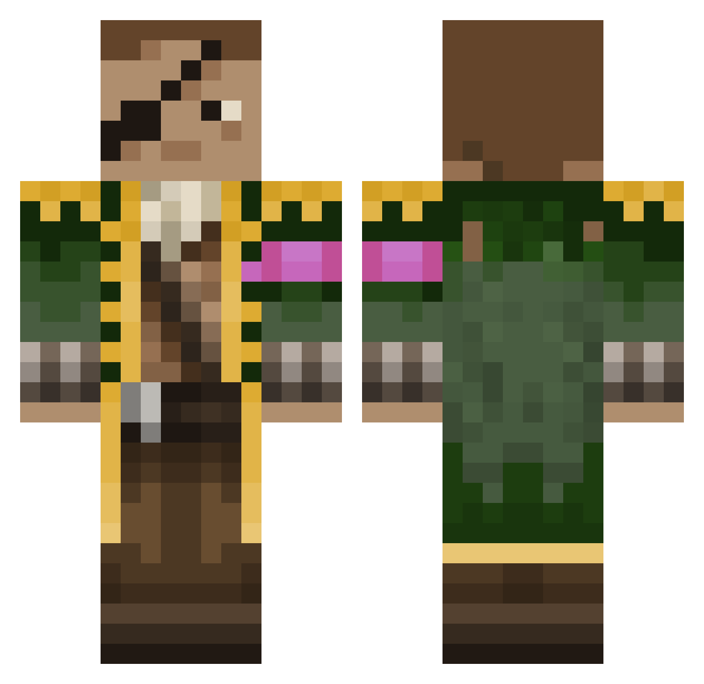 xXsniegulecXx Minecraft skin, front and back view