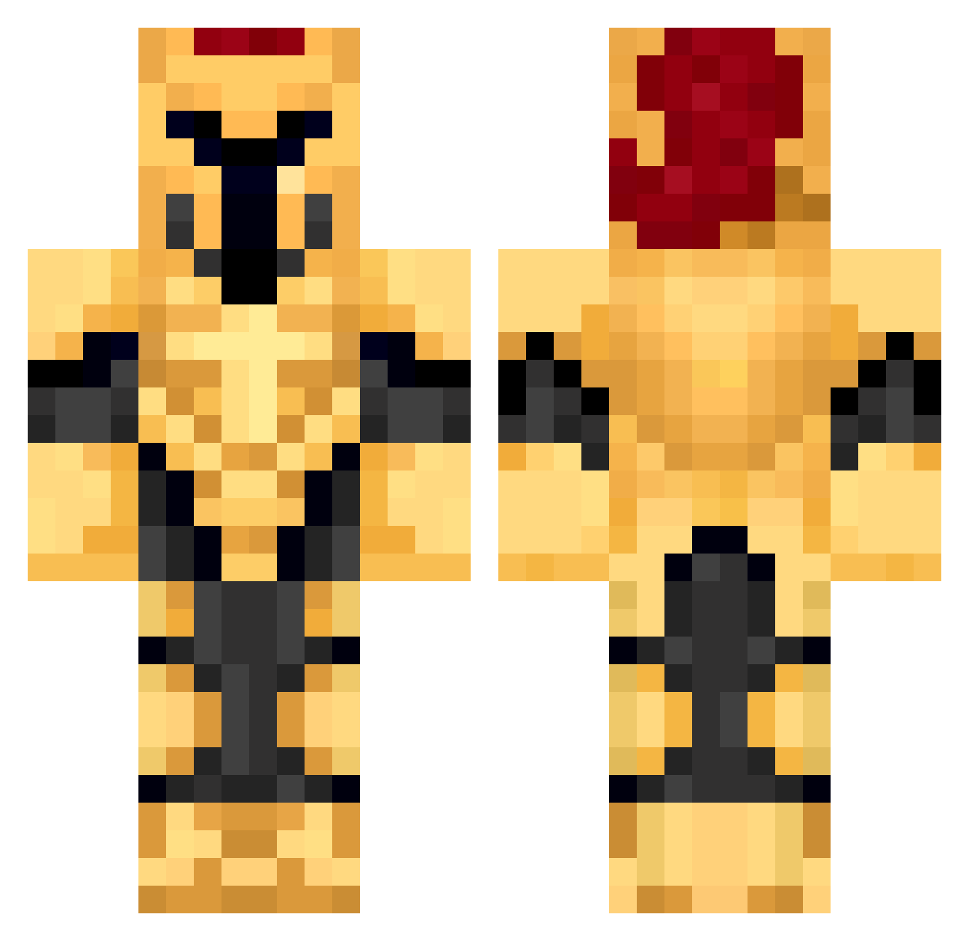 DarkViperCZ Minecraft skin, front and back view