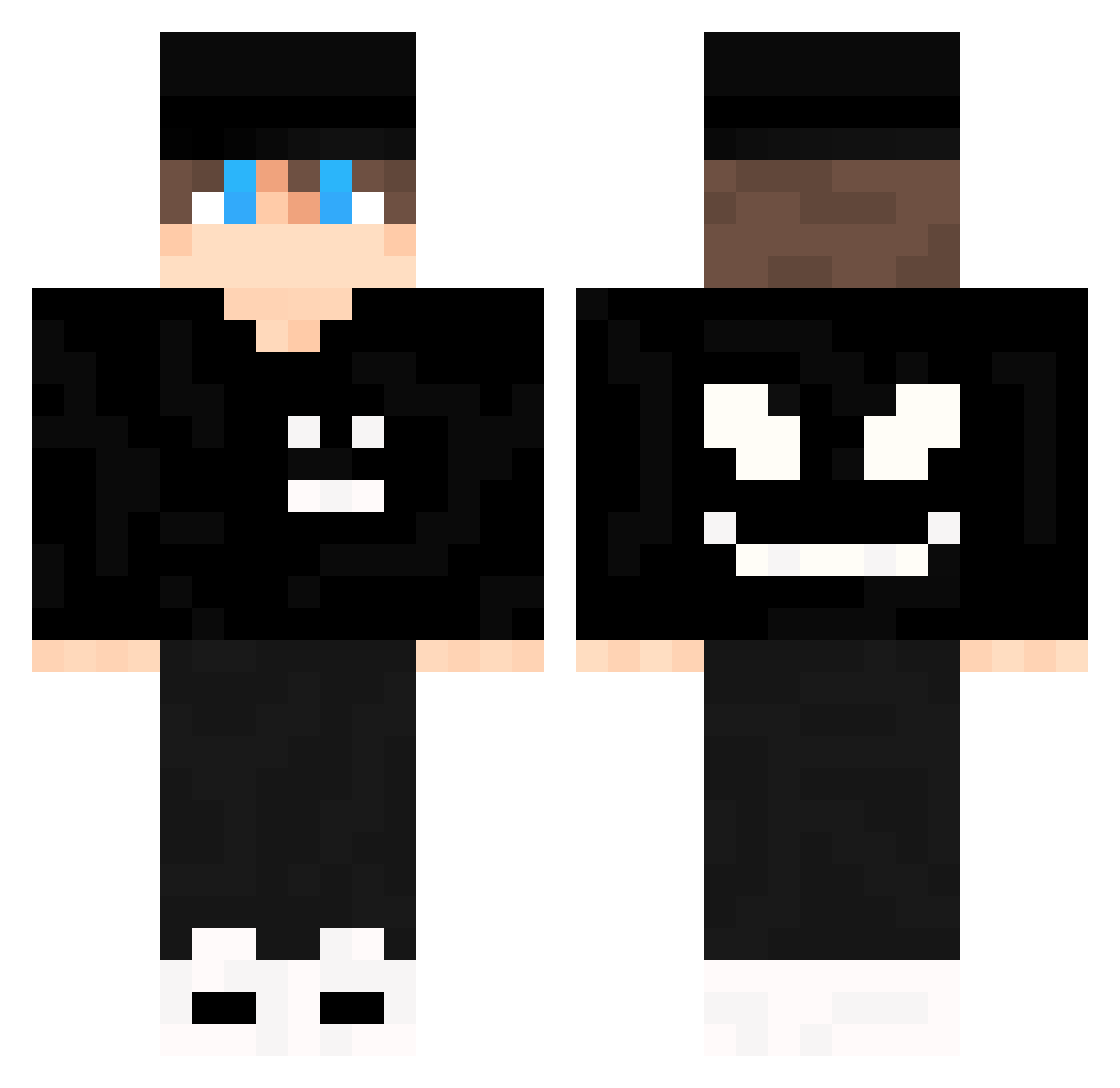 Disrupture Minecraft skin, front and back view
