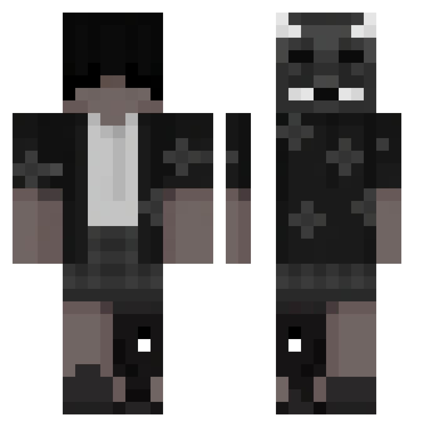 Kwasn4 Minecraft skin, front and back view