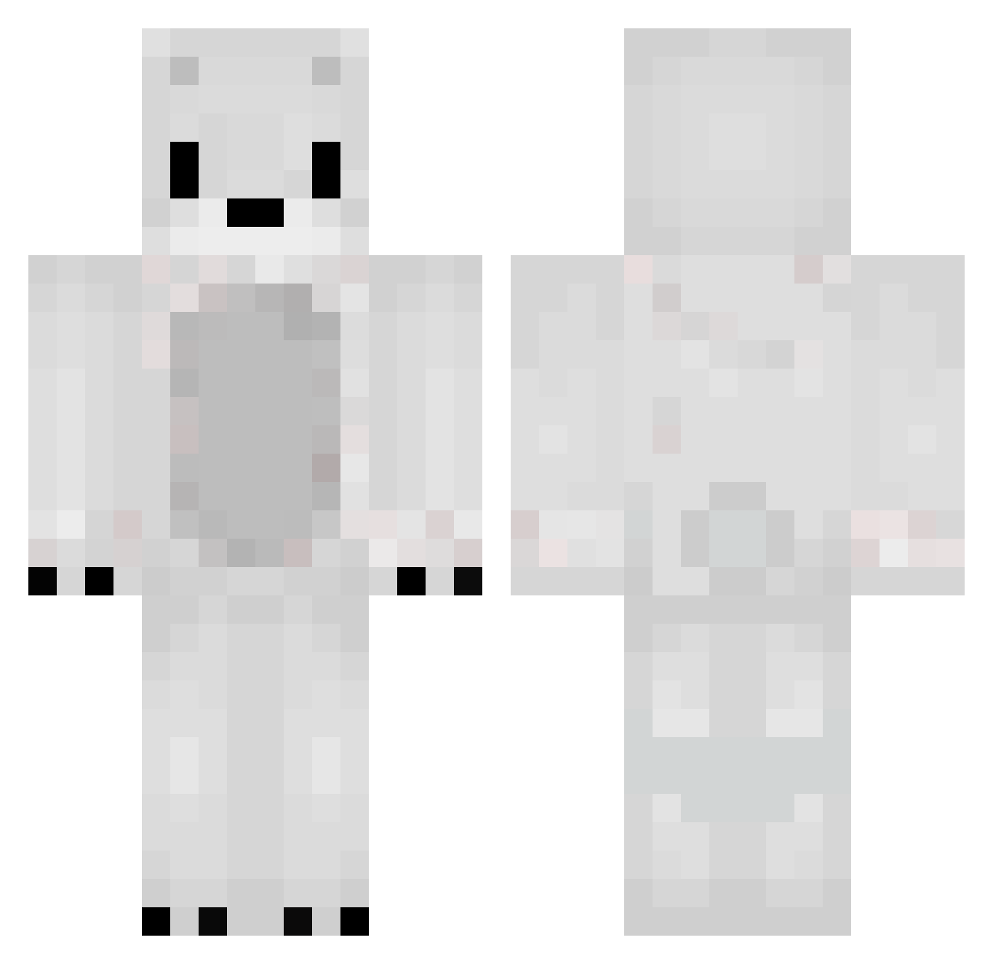 ZeyroxGG Minecraft skin, front and back view