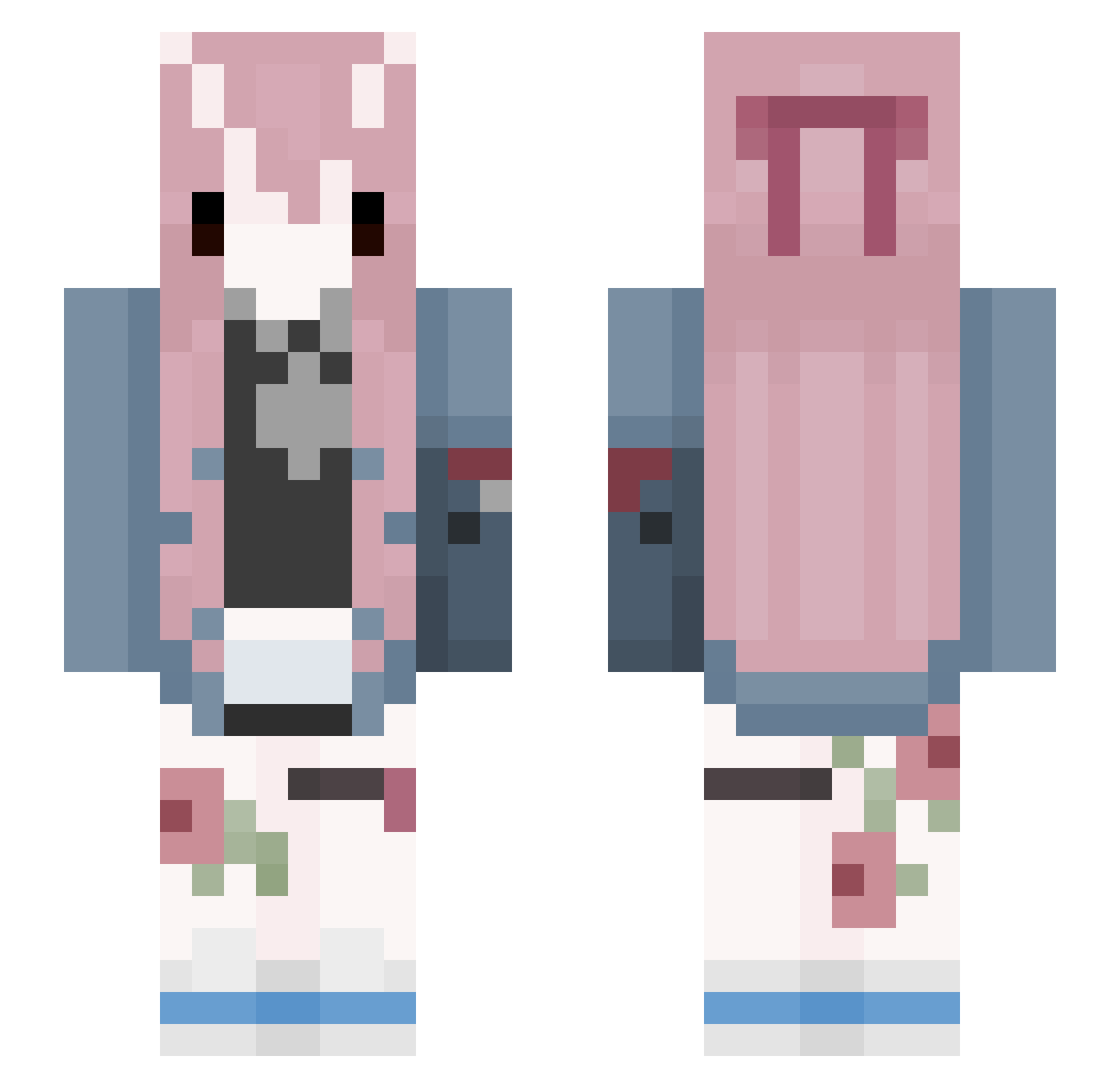 0hShawty Minecraft skin, front and back view