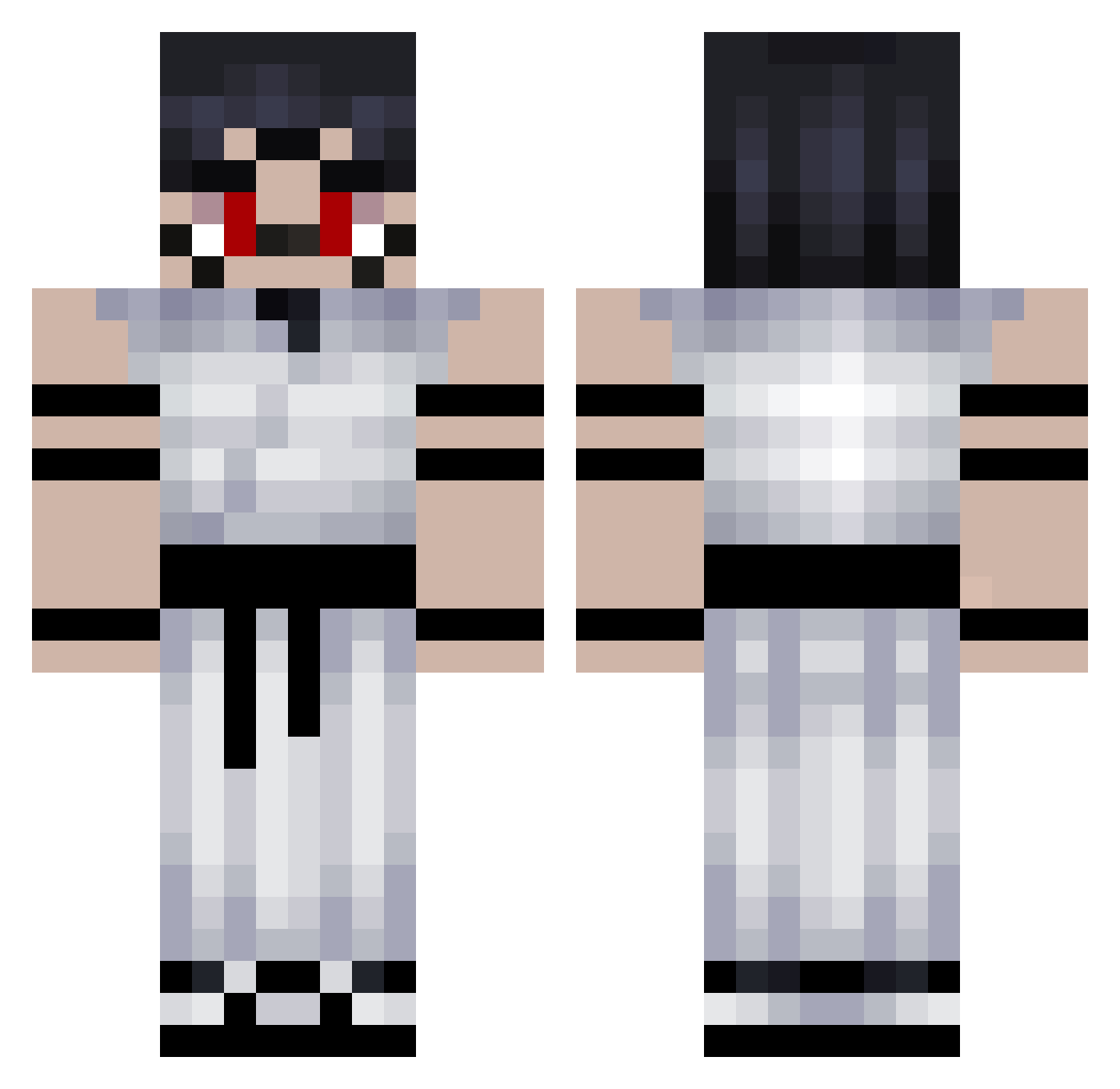 Luigimansionbruh Minecraft skin, front and back view