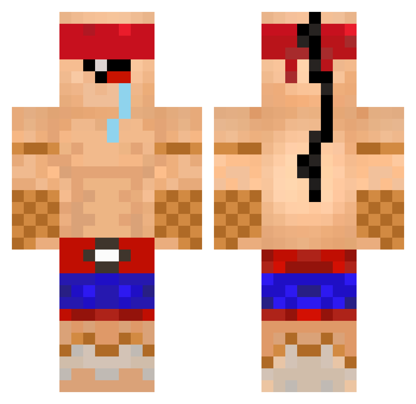 Xande_171 Minecraft skin, front and back view