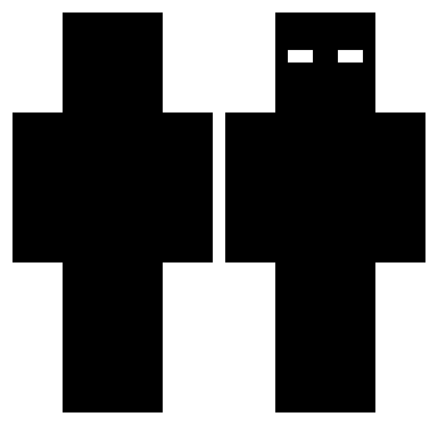torrify Minecraft skin, front and back view