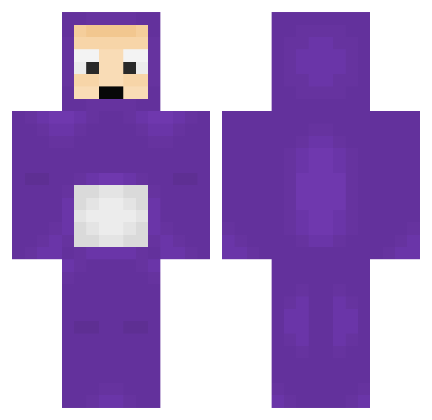 Phamkid Minecraft skin, front and back view