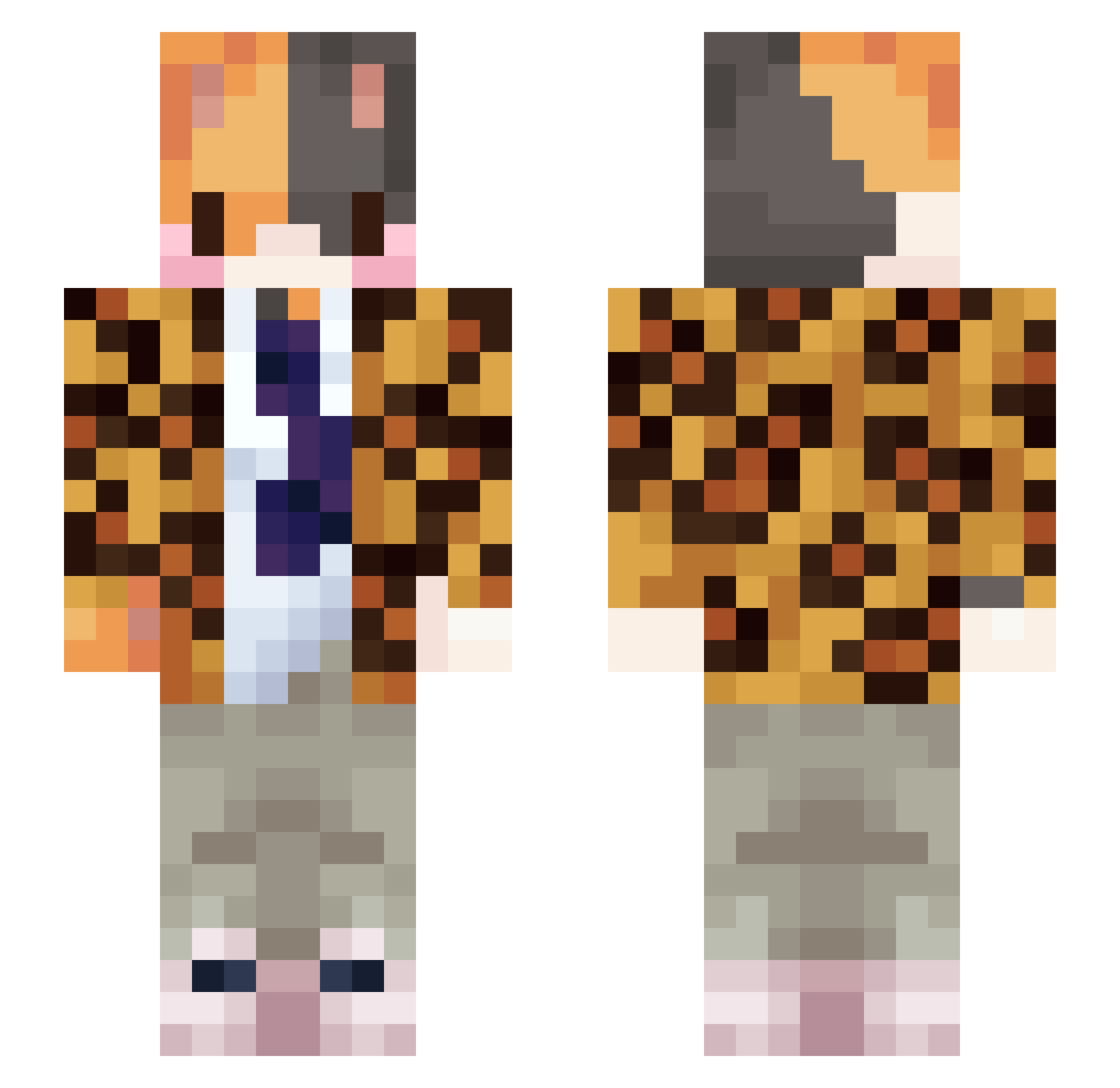kentix_ Minecraft skin, front and back view