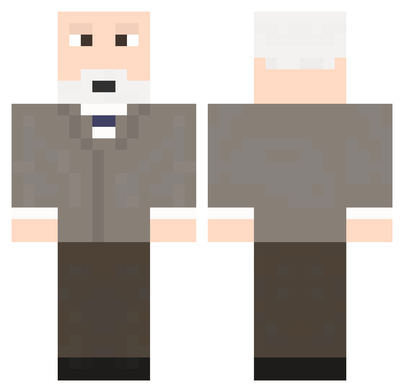 MySunset Minecraft skin, front and back view