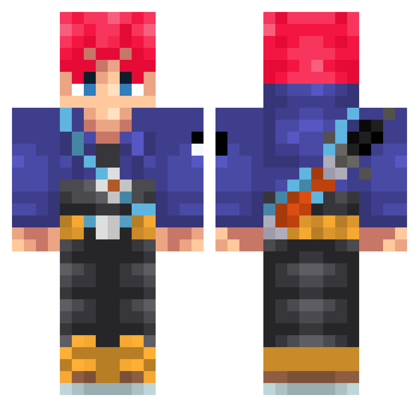 RealOGInternat Minecraft skin, front and back view