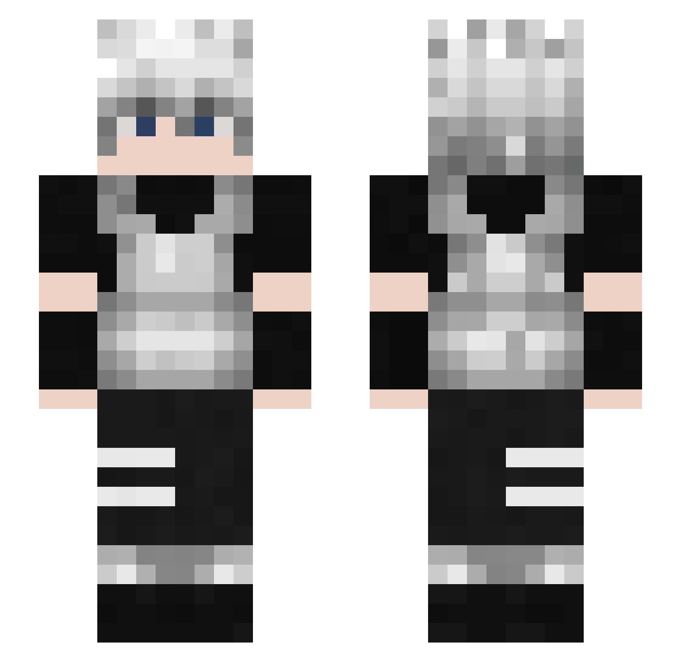 PedL7 Minecraft skin, front and back view