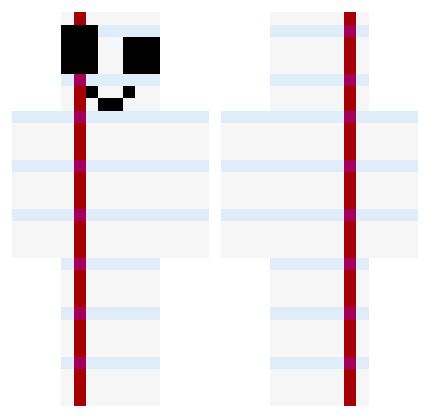 V4nto Minecraft skin, front and back view