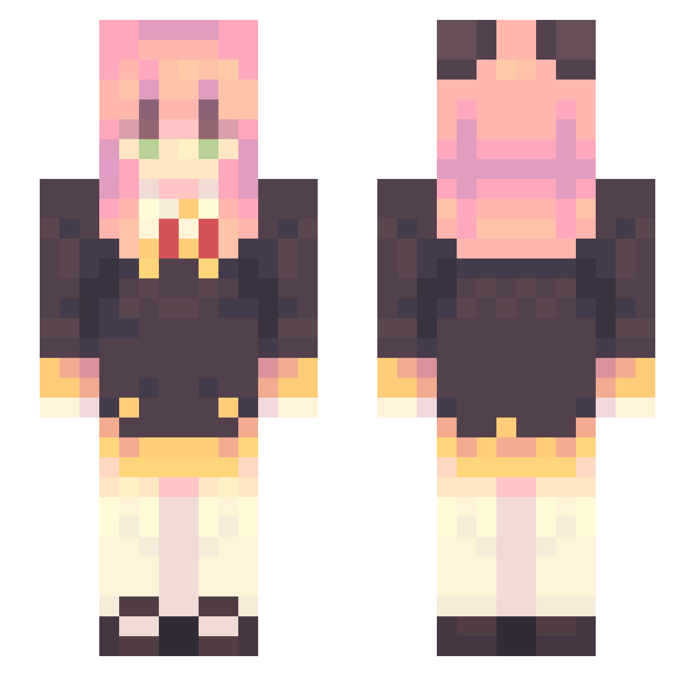 zhisui Minecraft skin, front and back view