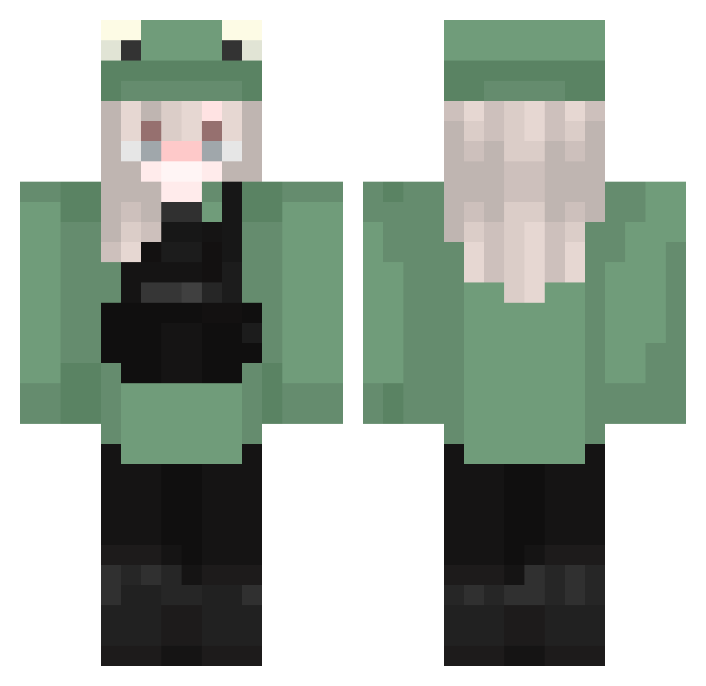 shttywind Minecraft skin, front and back view