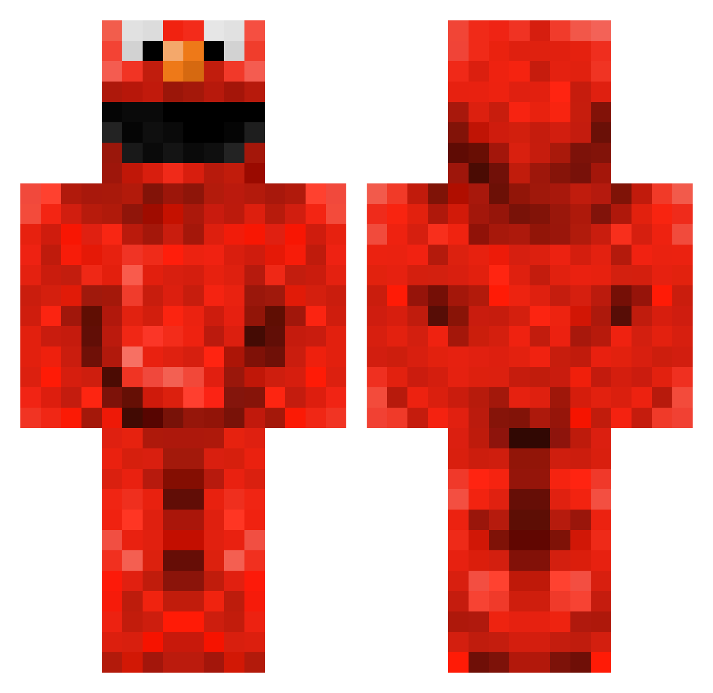 Elmo_is_Life Minecraft skin, front and back view