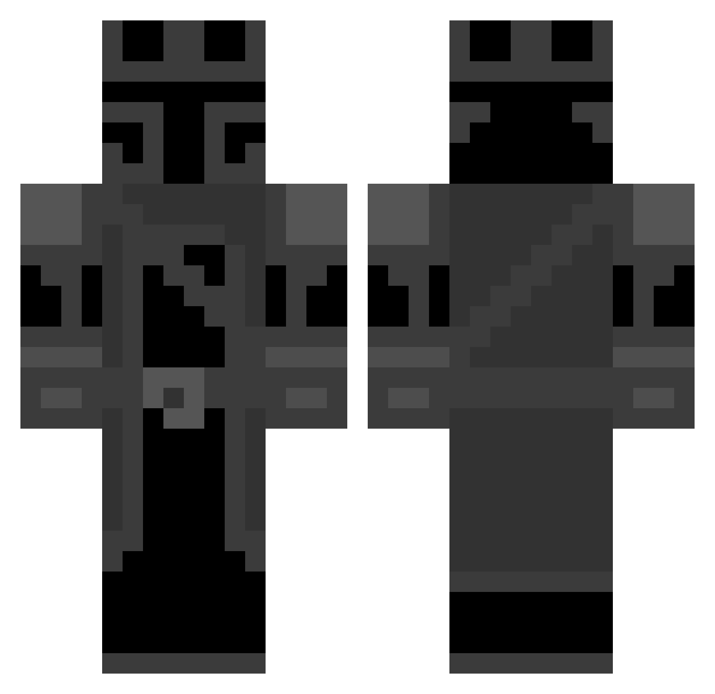 chosemiasty Minecraft skin, front and back view