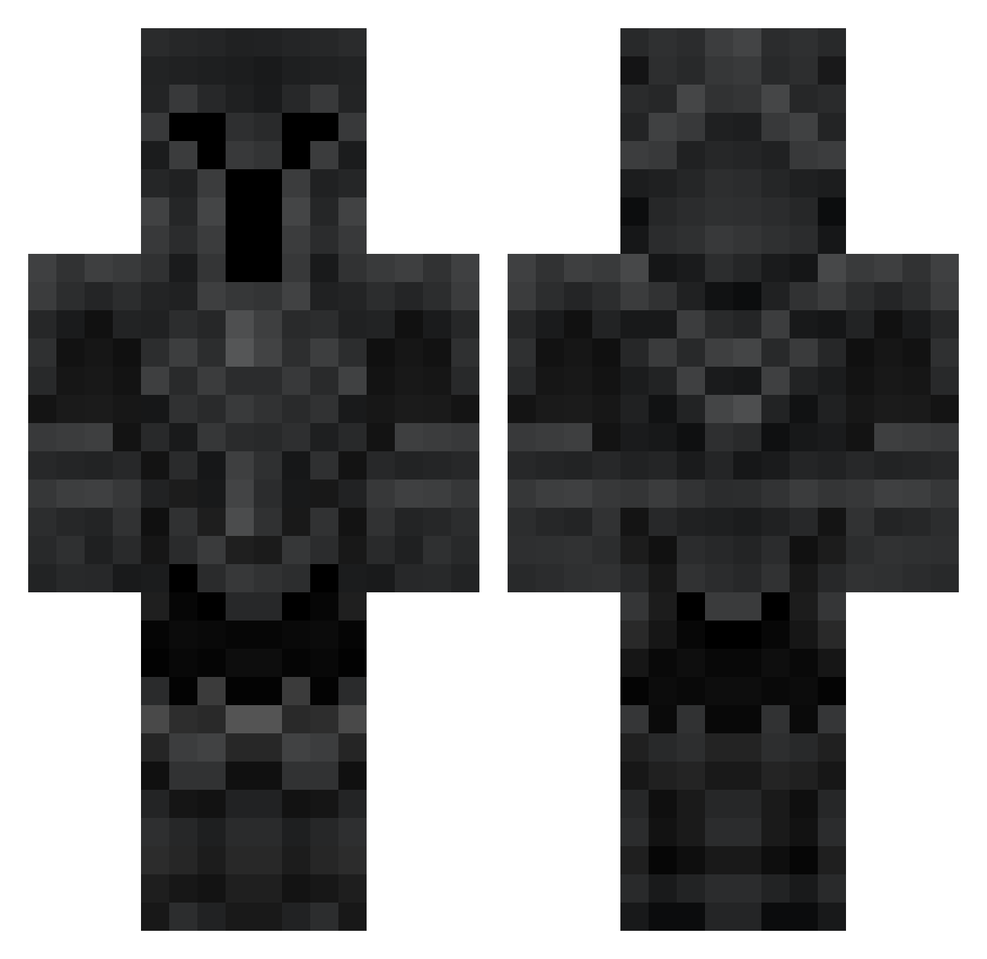 spinosauce Minecraft skin, front and back view