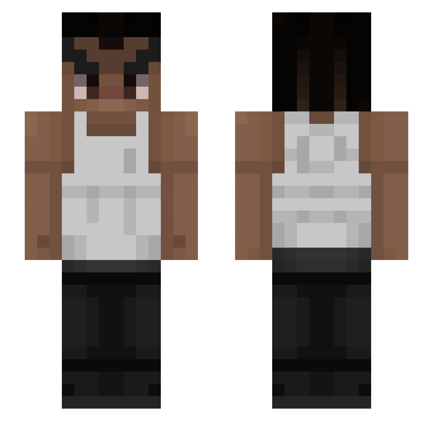 Karkoo Minecraft skin, front and back view
