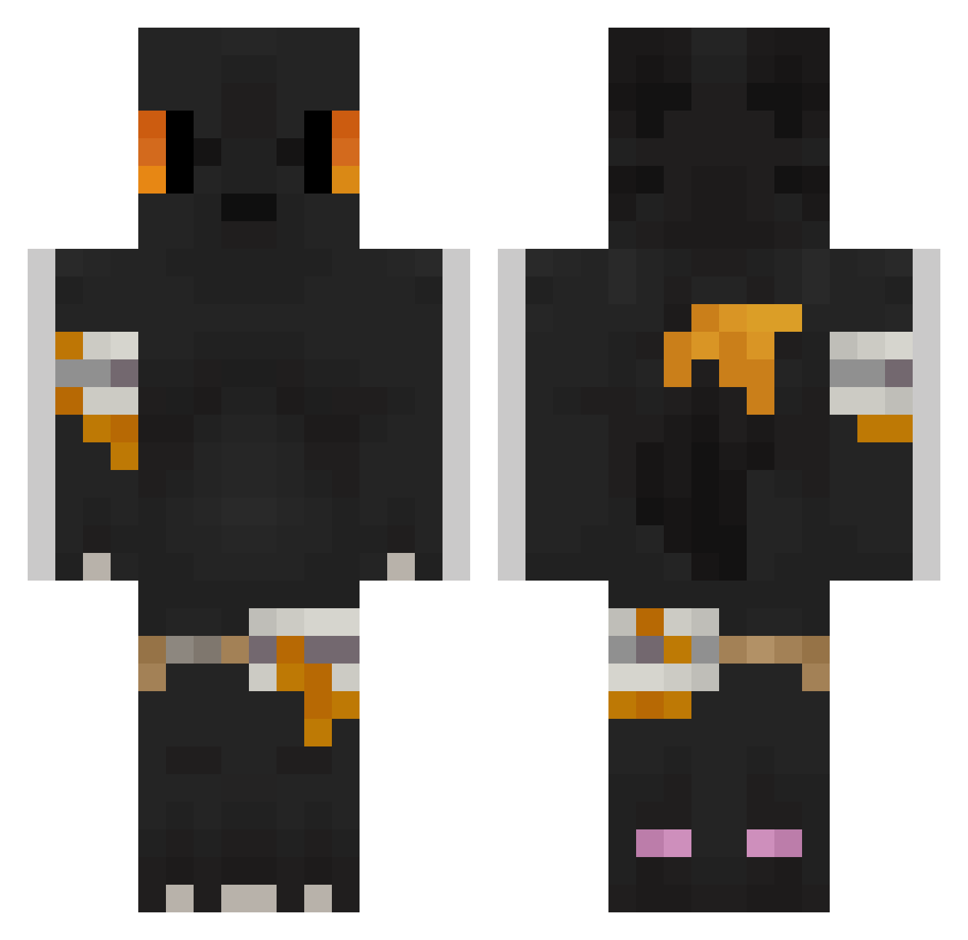 Keezavelle Minecraft skin, front and back view