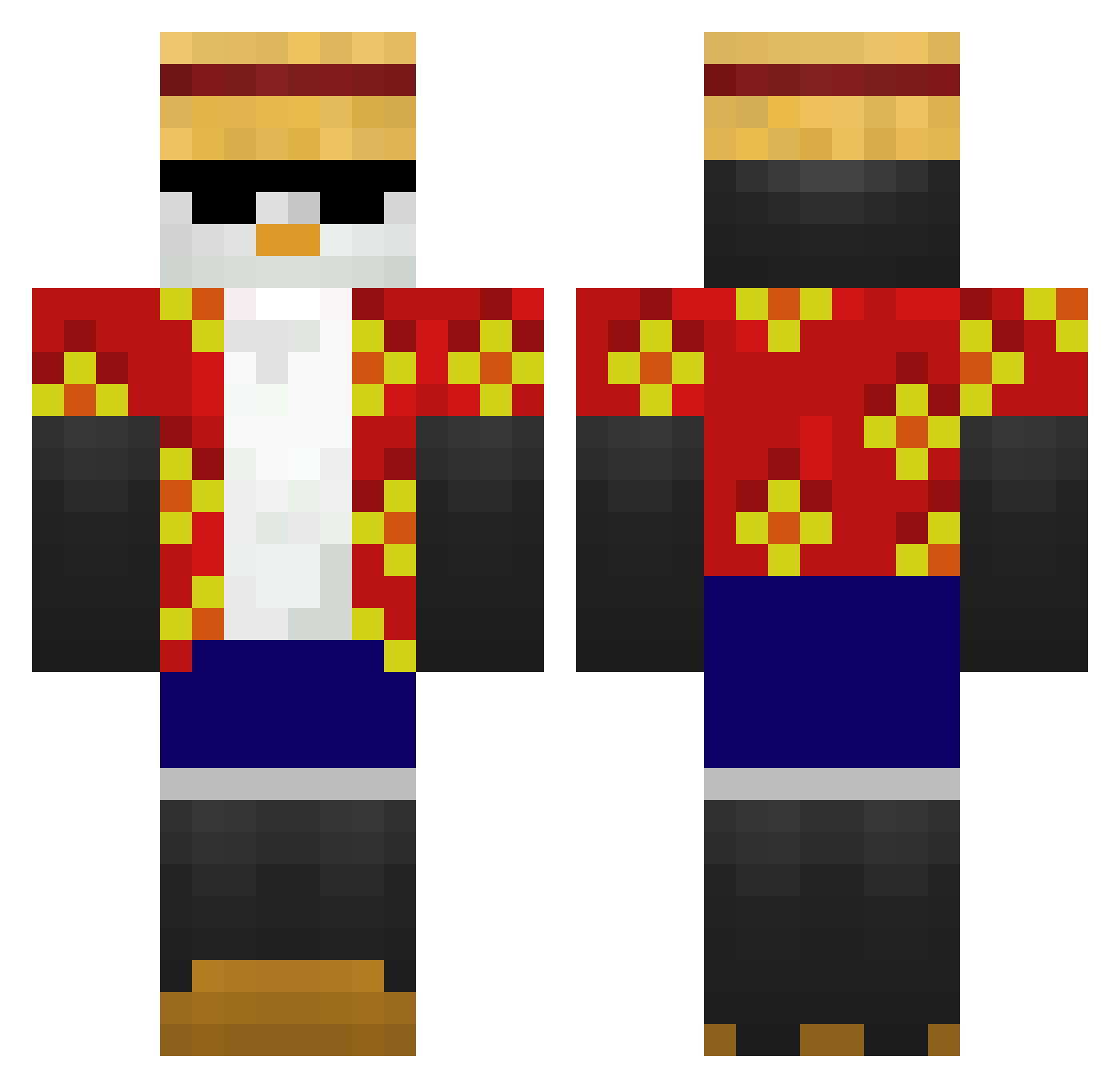 prz_001 Minecraft skin, front and back view
