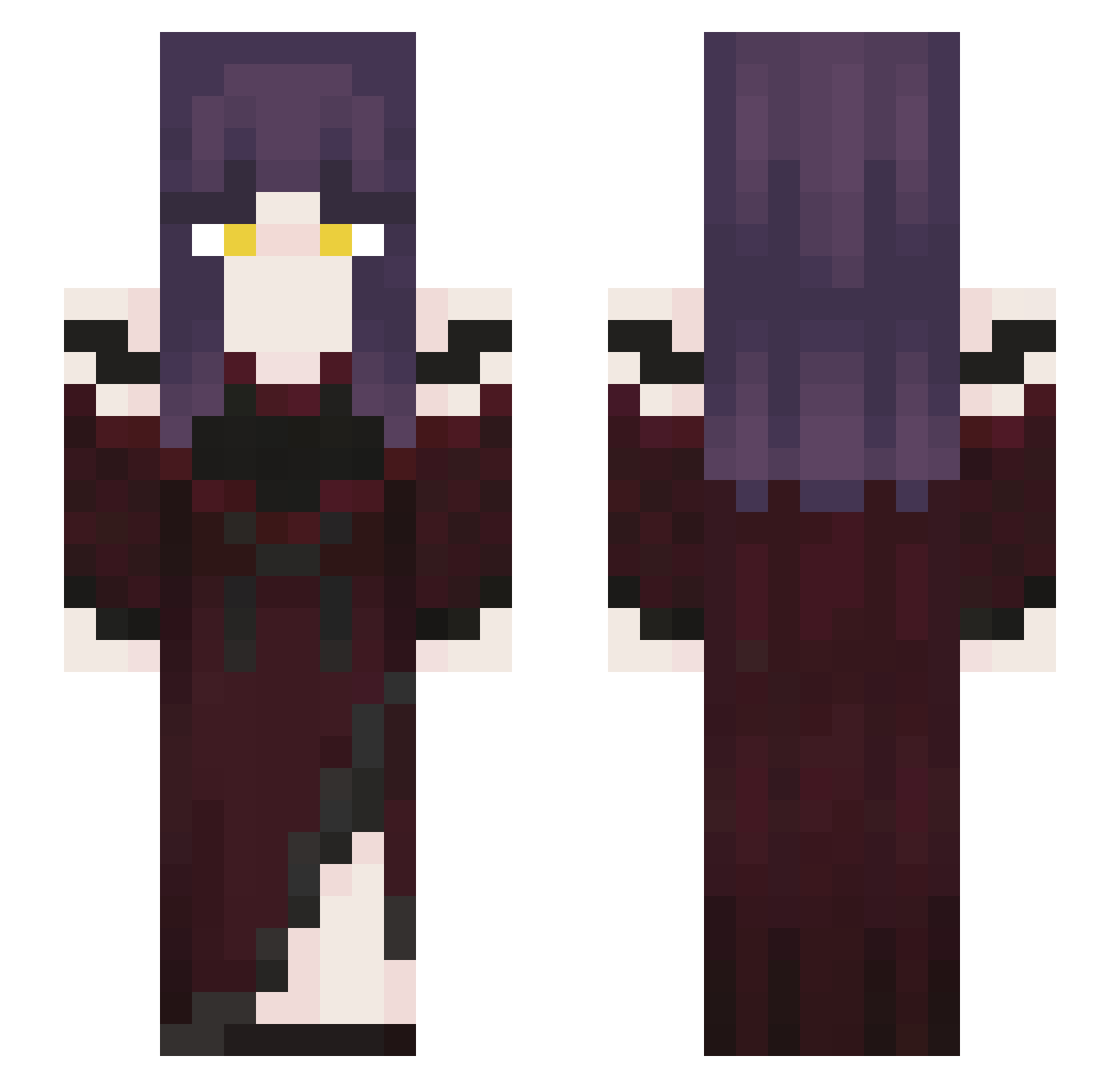 Ada_rat Minecraft skin, front and back view
