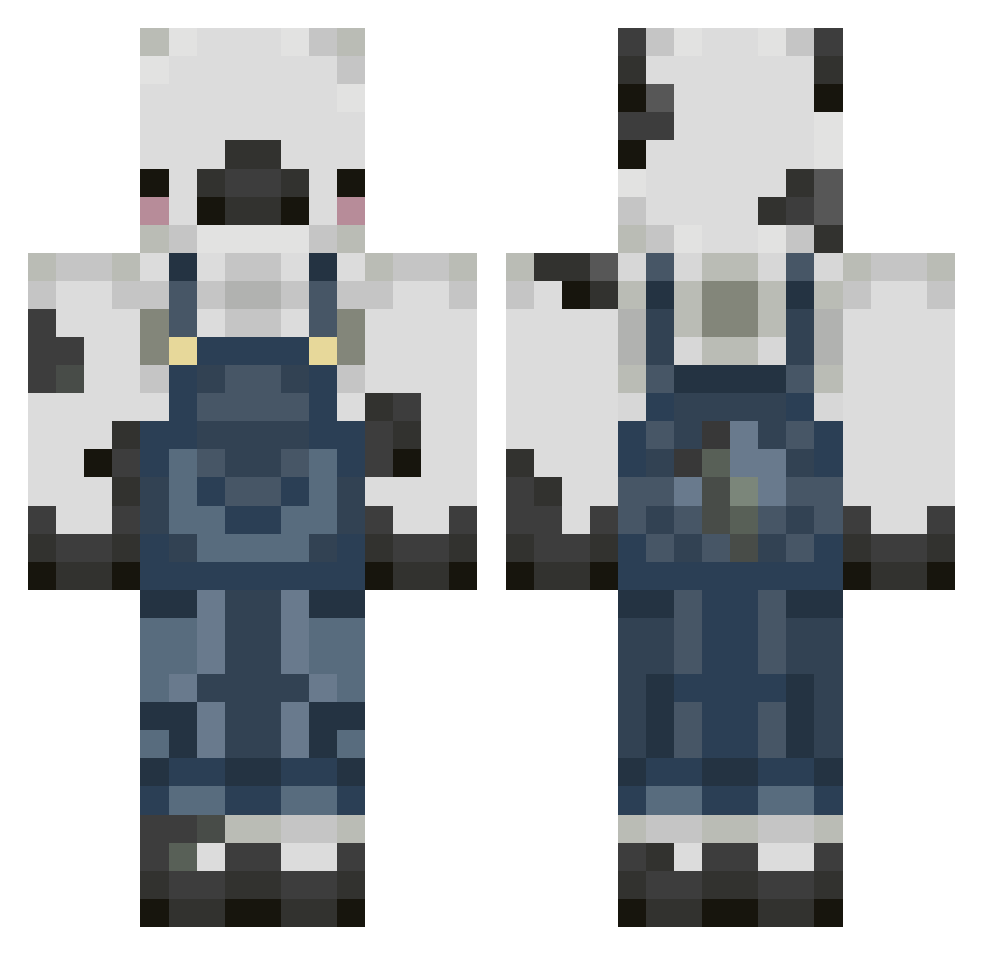 xXCJTheDJXx Minecraft skin, front and back view