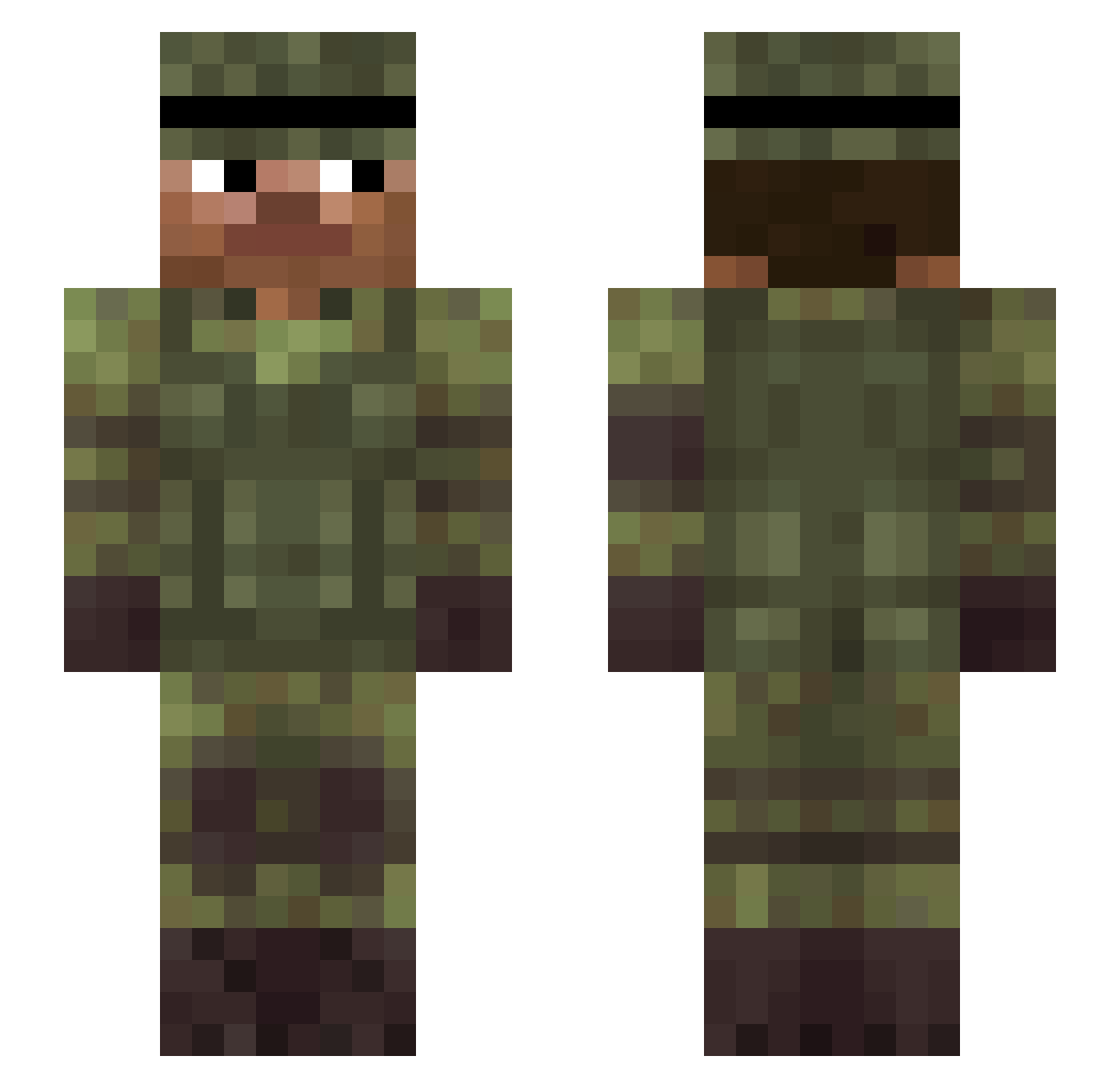 TsungTU Minecraft skin, front and back view