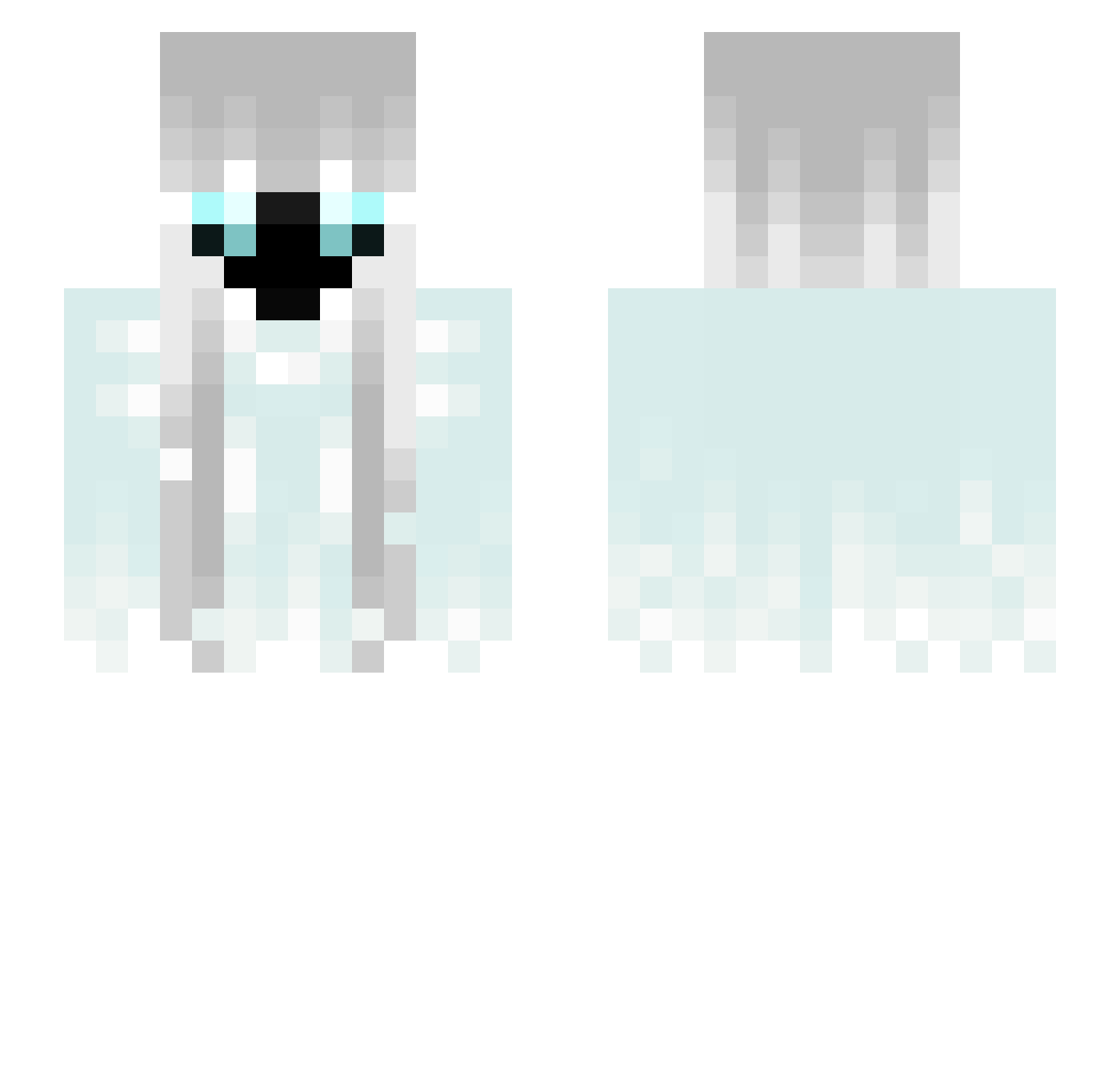 long_520_LOVE Minecraft skin, front and back view