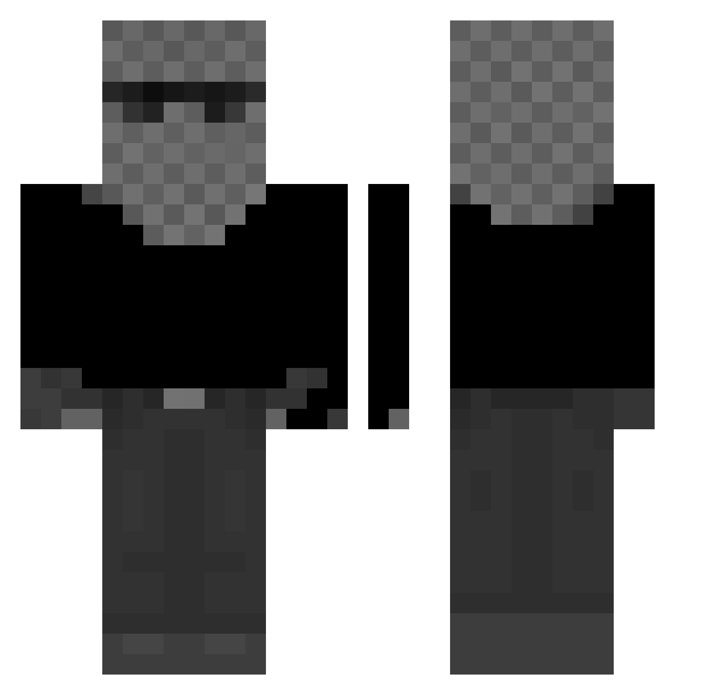 eqxl0 Minecraft skin, front and back view