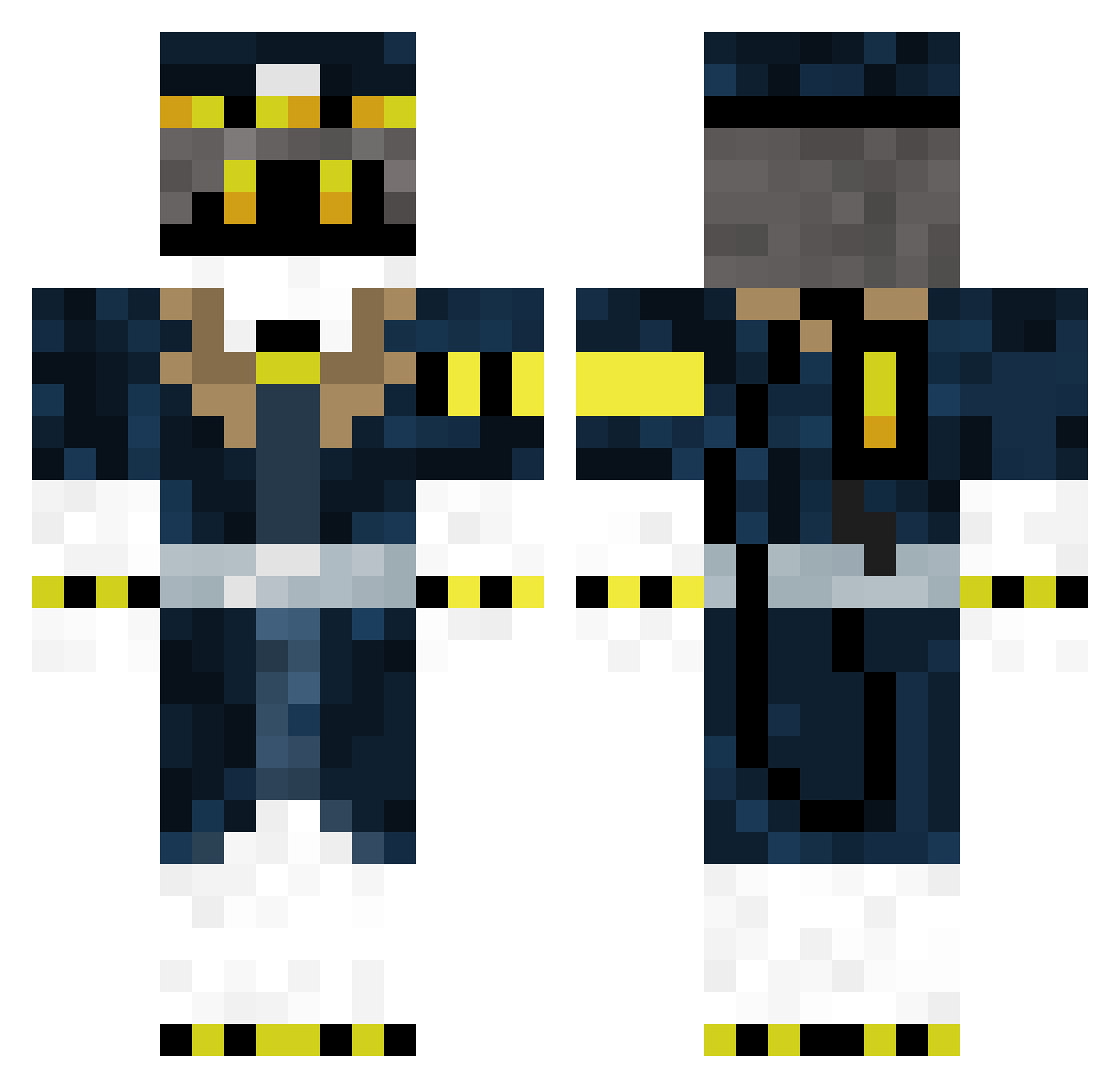 DevilLays Minecraft skin, front and back view