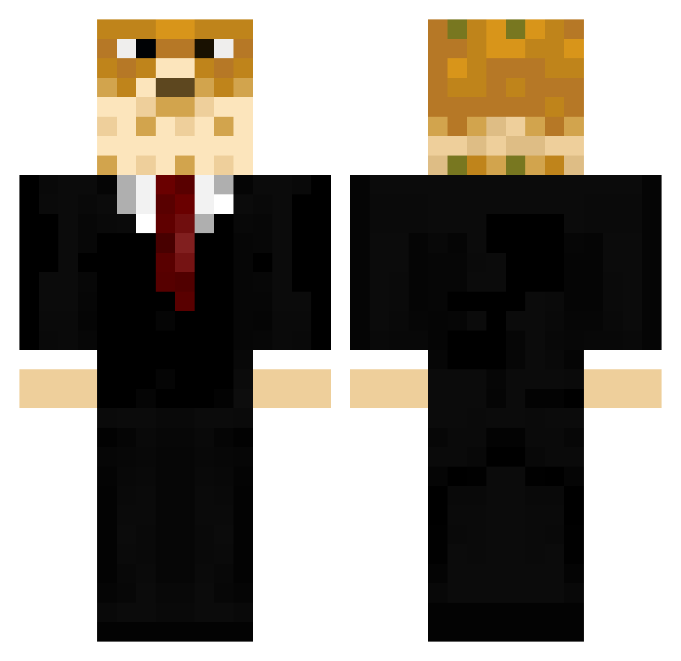 EMERBEST Minecraft skin, front and back view