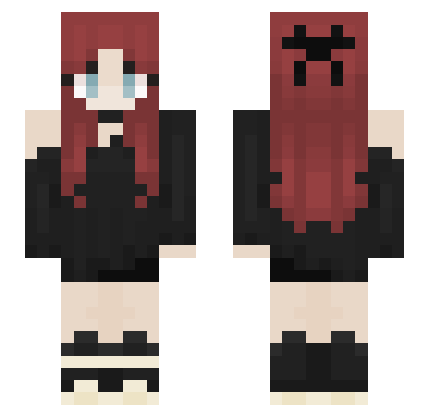 maikvs Minecraft skin, front and back view