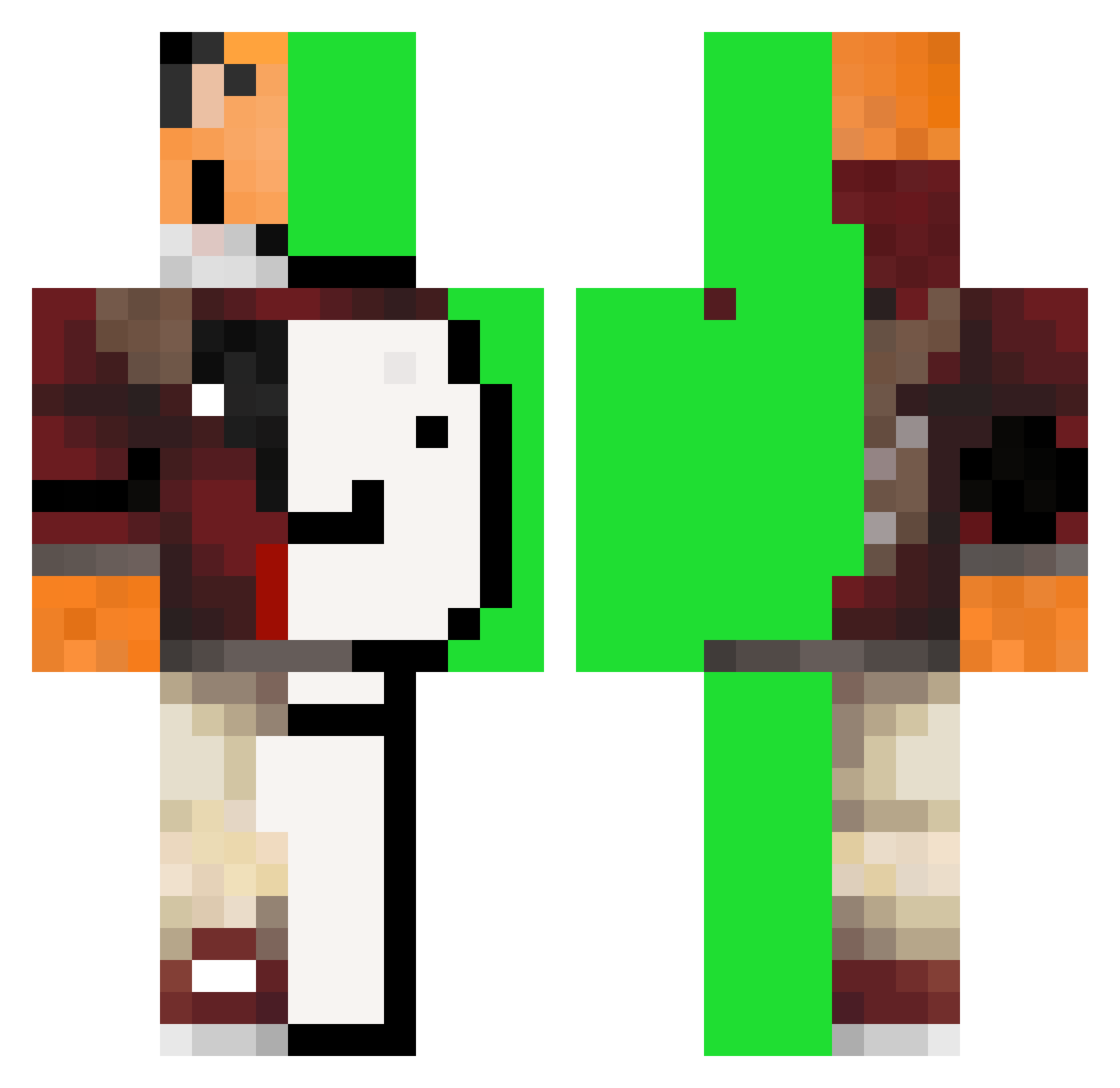 lebambinoo Minecraft skin, front and back view