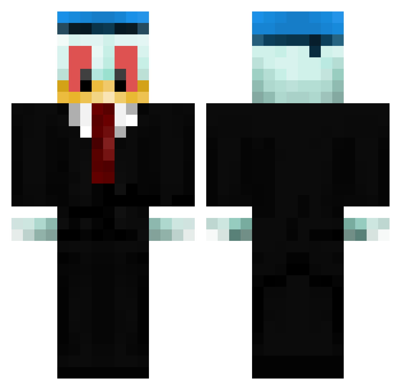 Ivxnn12 Minecraft skin, front and back view