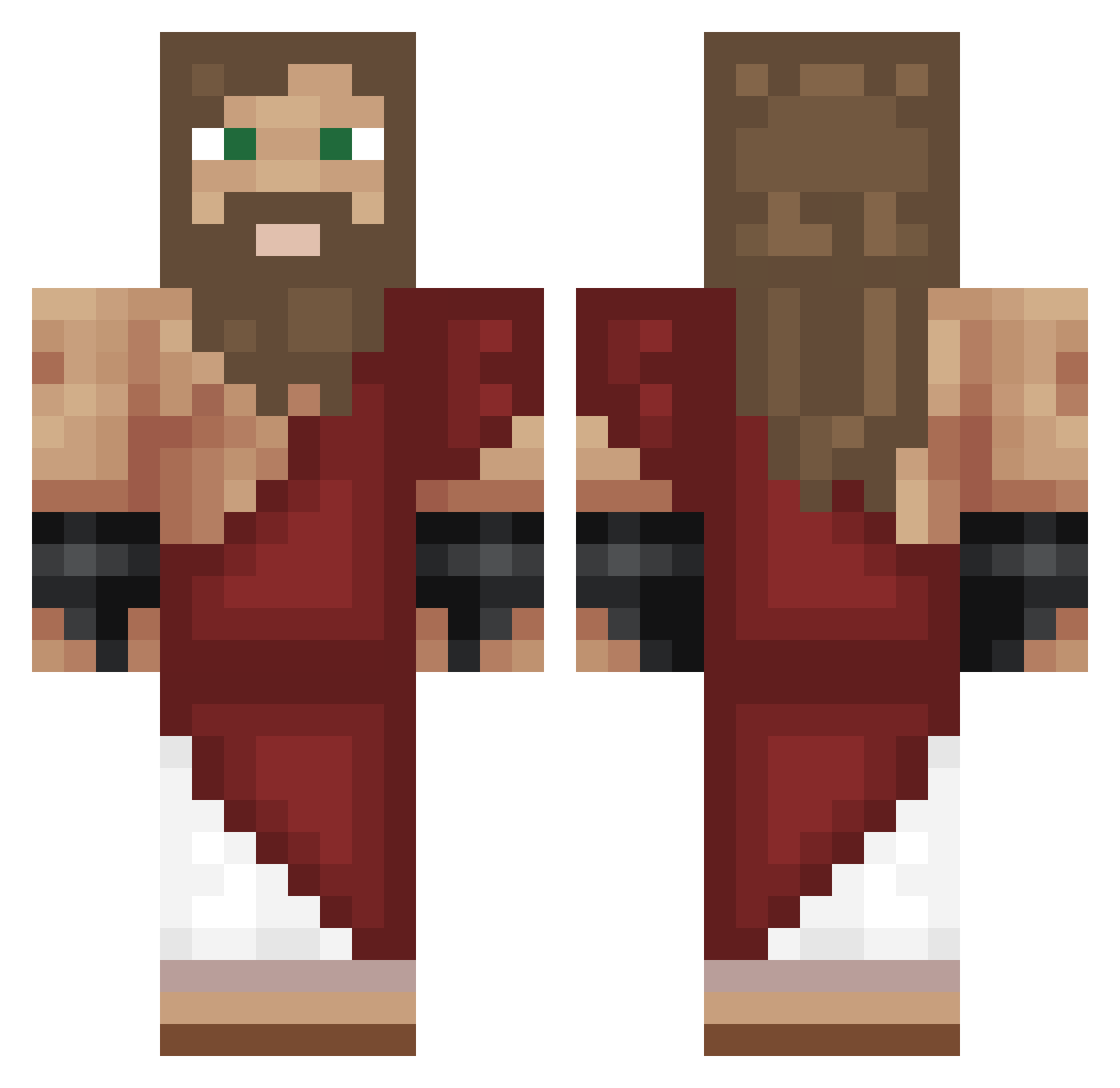 Urenhas Minecraft skin, front and back view