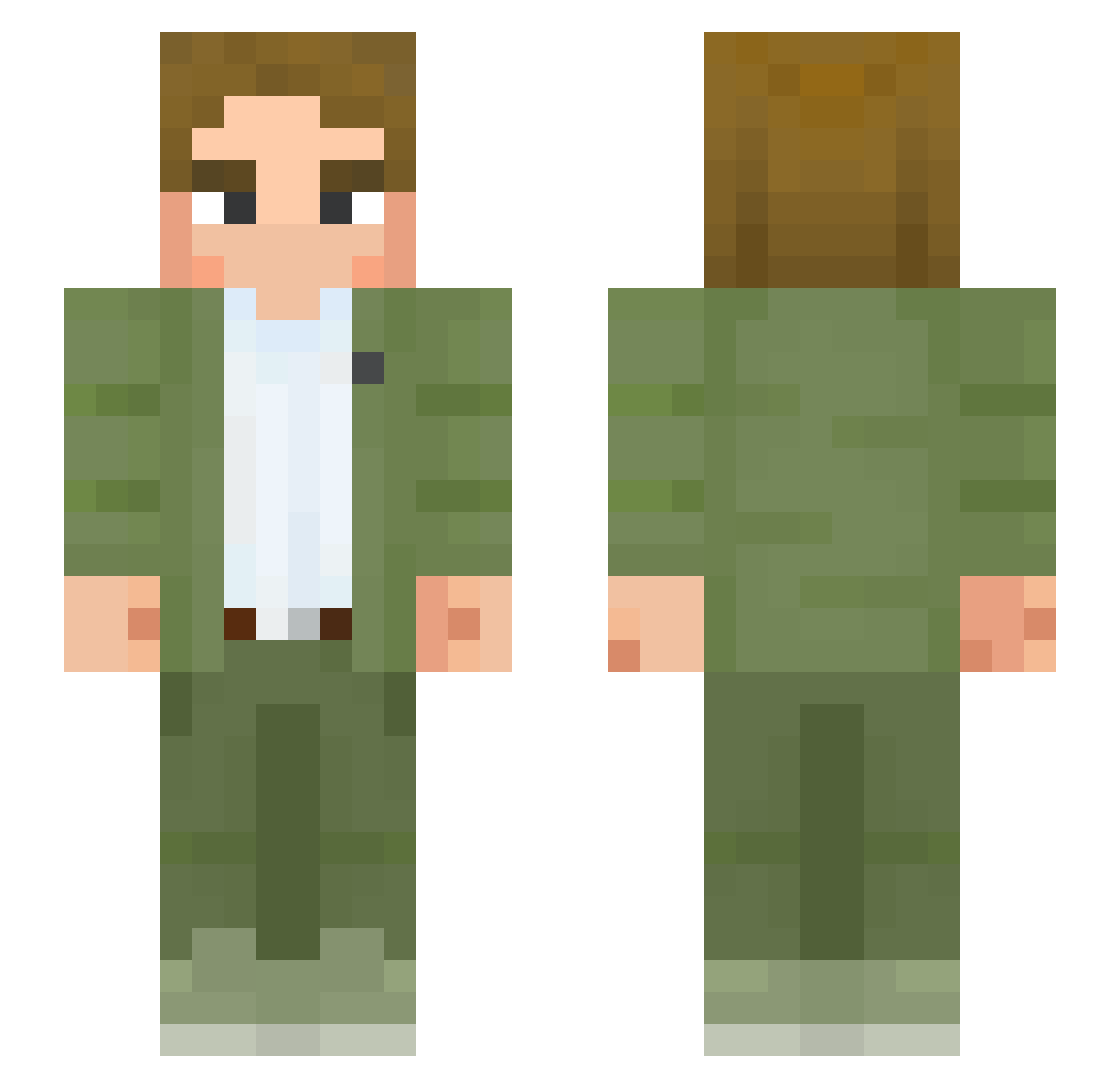 GandarkSAV Minecraft skin, front and back view
