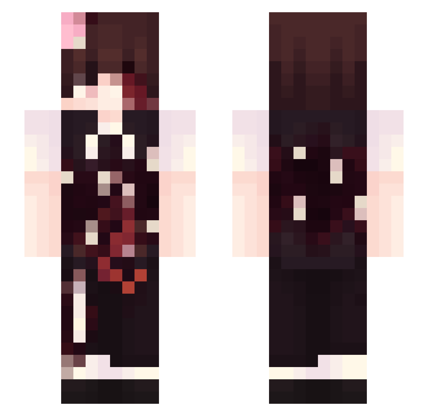 baov0 Minecraft skin, front and back view