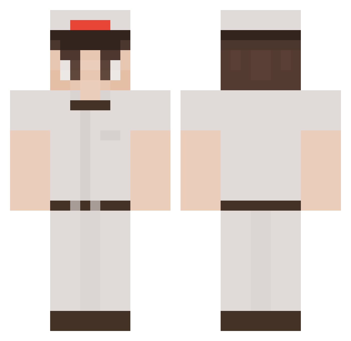 HappyFace38 Minecraft skin, front and back view